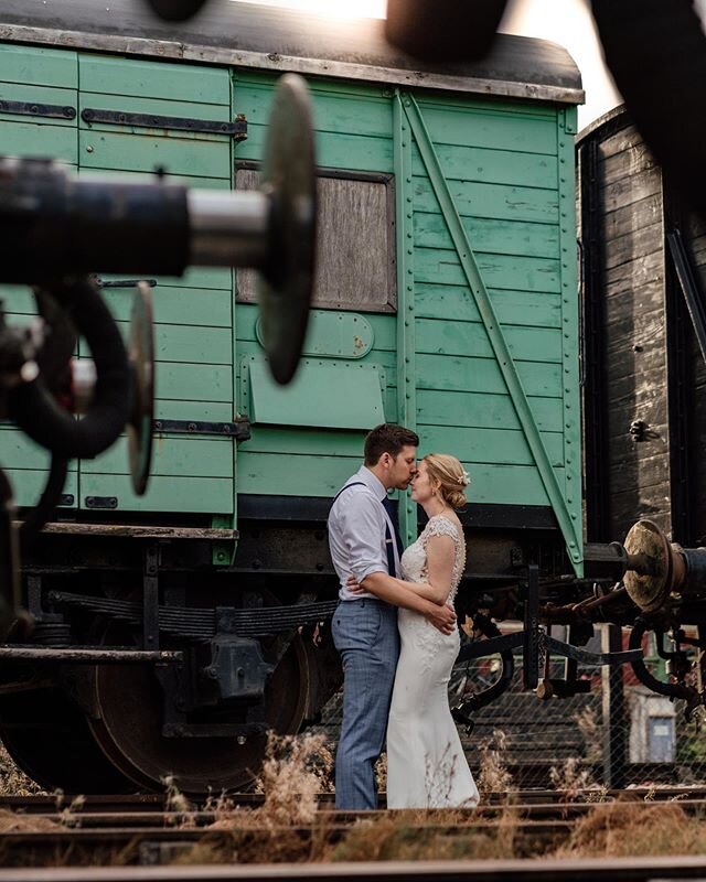 I CHO-CHO-CHOOSE YOU // When a beautiful wedding takes places at a train museum 1. That title had to be used and 2. Getting the couple on the tracks definitely had to be done.
.
Editing these guys at the moment and too many moments to choose from. Ha