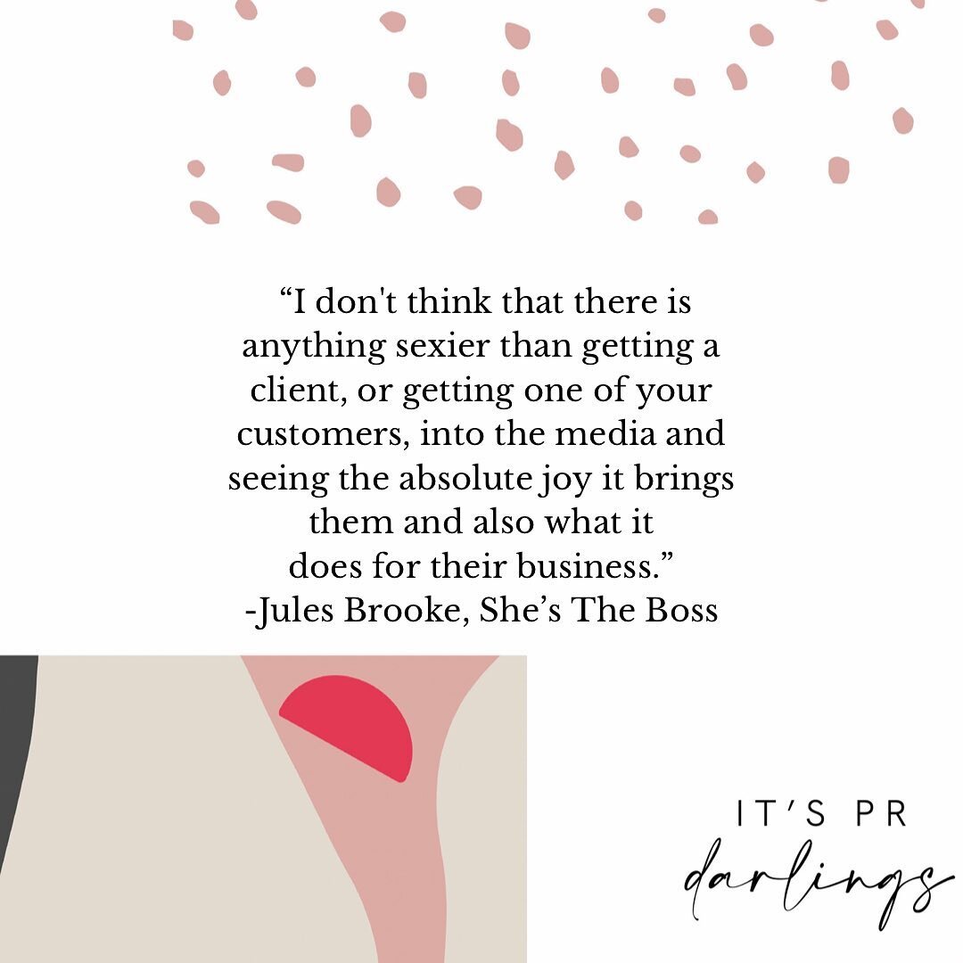 This week: why is media coverage so damn sexy?

This week, It&rsquo;s PR Darlings&rsquo; @greer_quinn of @forwardcommunications + @josiebells of @sticksandstonespr chat with @julesbrooke of @shesthebossgroup + @handleyourownpr about why scoring media