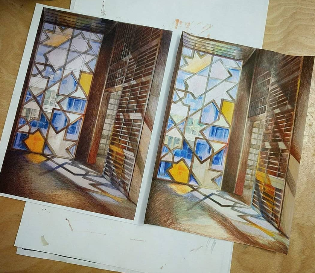 Hand rendering from reference image