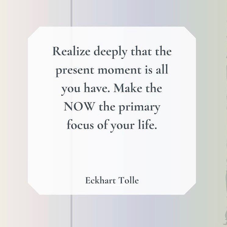 Uh, Tolle agrees,  #thewhenisnow. Are you in the now?