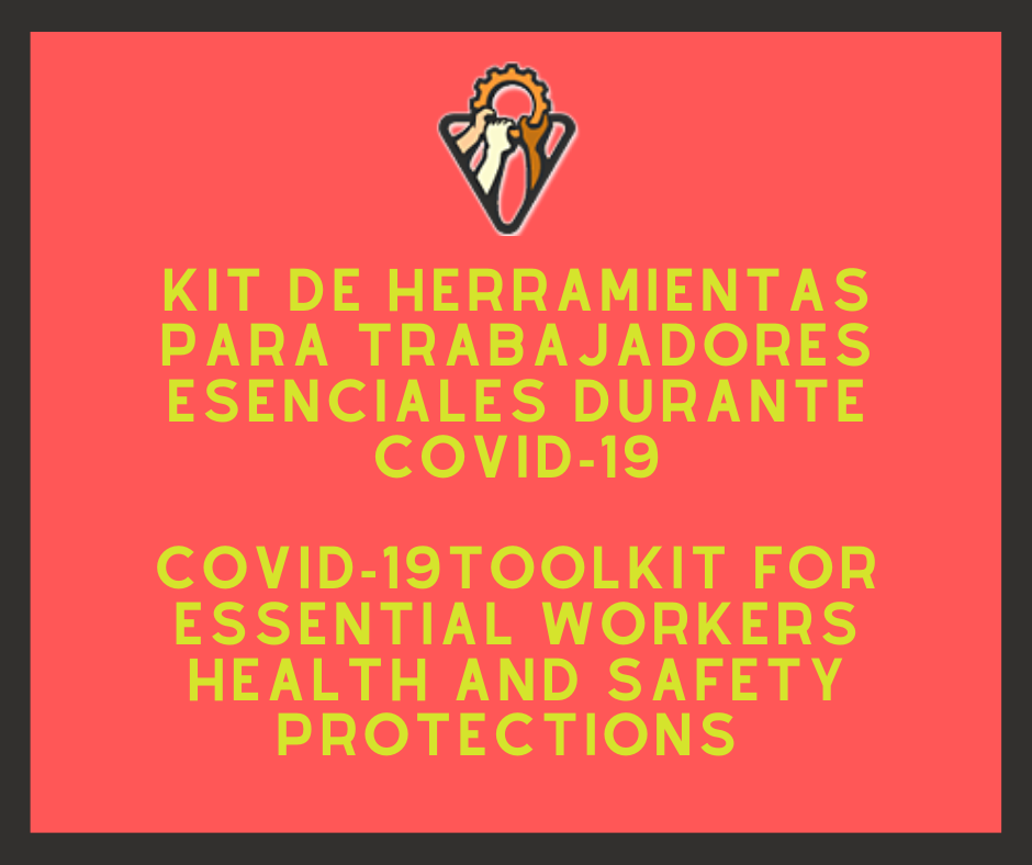 MassCosh: Kit de Herramientas para Trabajadores Esenciales Durante COVID-19  / COVID-19 Toolkit for Essential Workers