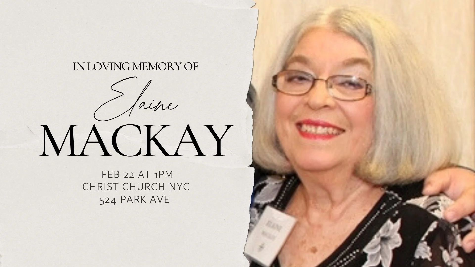Elaine MacKay Memorial Service