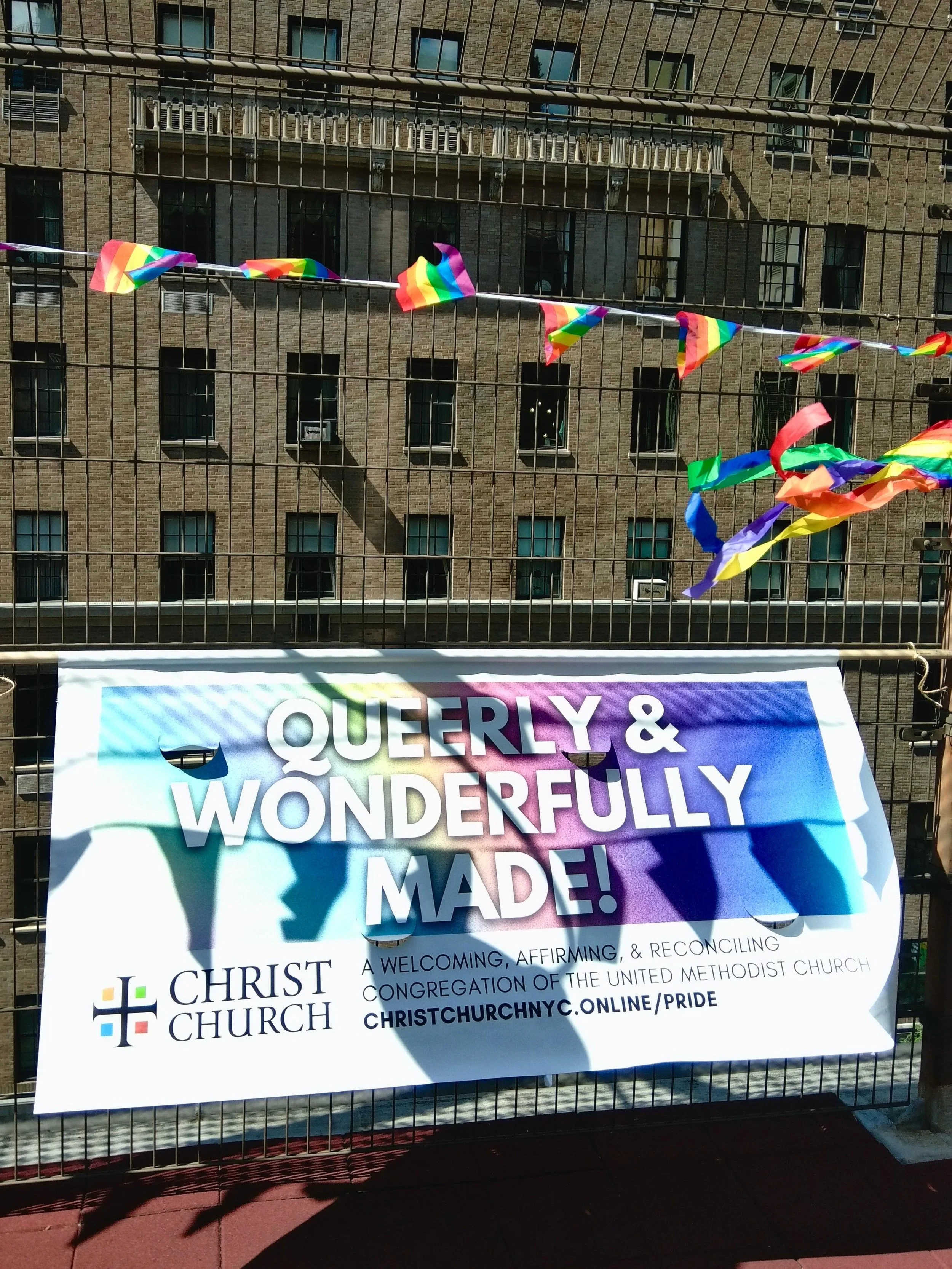 Some snippets from a spectacular first Sunday of Pride month with our annual rooftop kickoff extravaganza! Thanks to everyone who set up, decorated, and enjoyed an afternoon celebrating the being a church of expansive welcome for the ways we&rsquo;re
