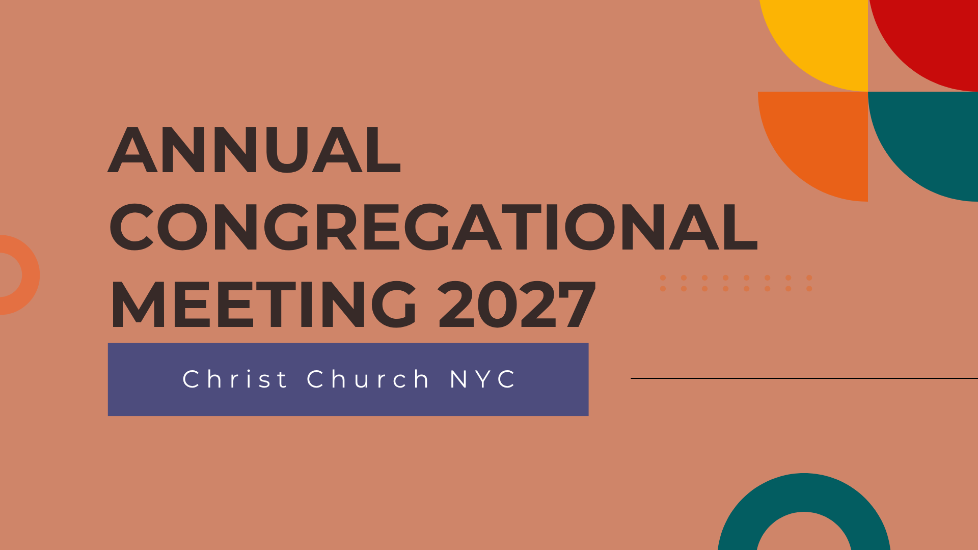 Congregational Meeting 2027