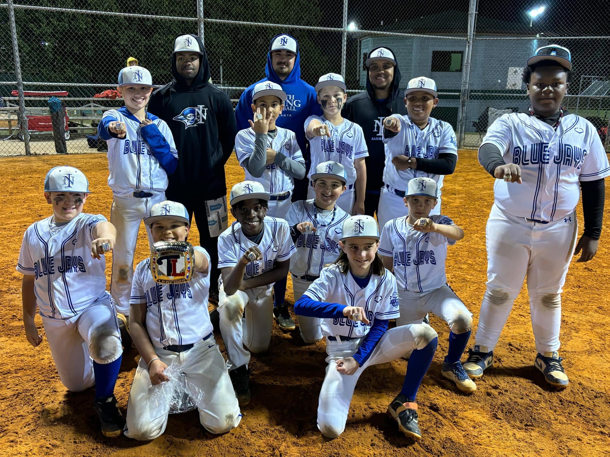 Congratulations to the 11u Blue Jays Sprull ok a 4-0 weekend. The 11u Blue Jays won the Training Legends win the rings tournament. Go Blue Jays!