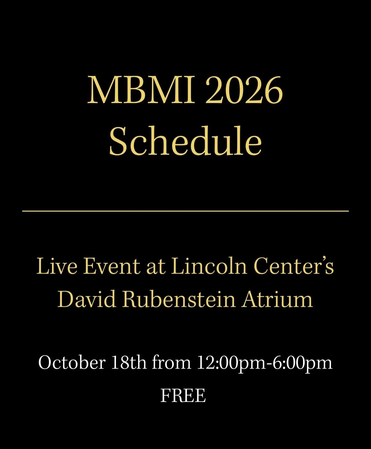 A week out from MBMI 2026&ndash; announcing our screening schedule for next Sunday, the 18th! 

This exciting event is completely FREE with NO RSVP required. Have a film that&rsquo;s caught your interest? Stop by for that film&rsquo;s section. Or, sp