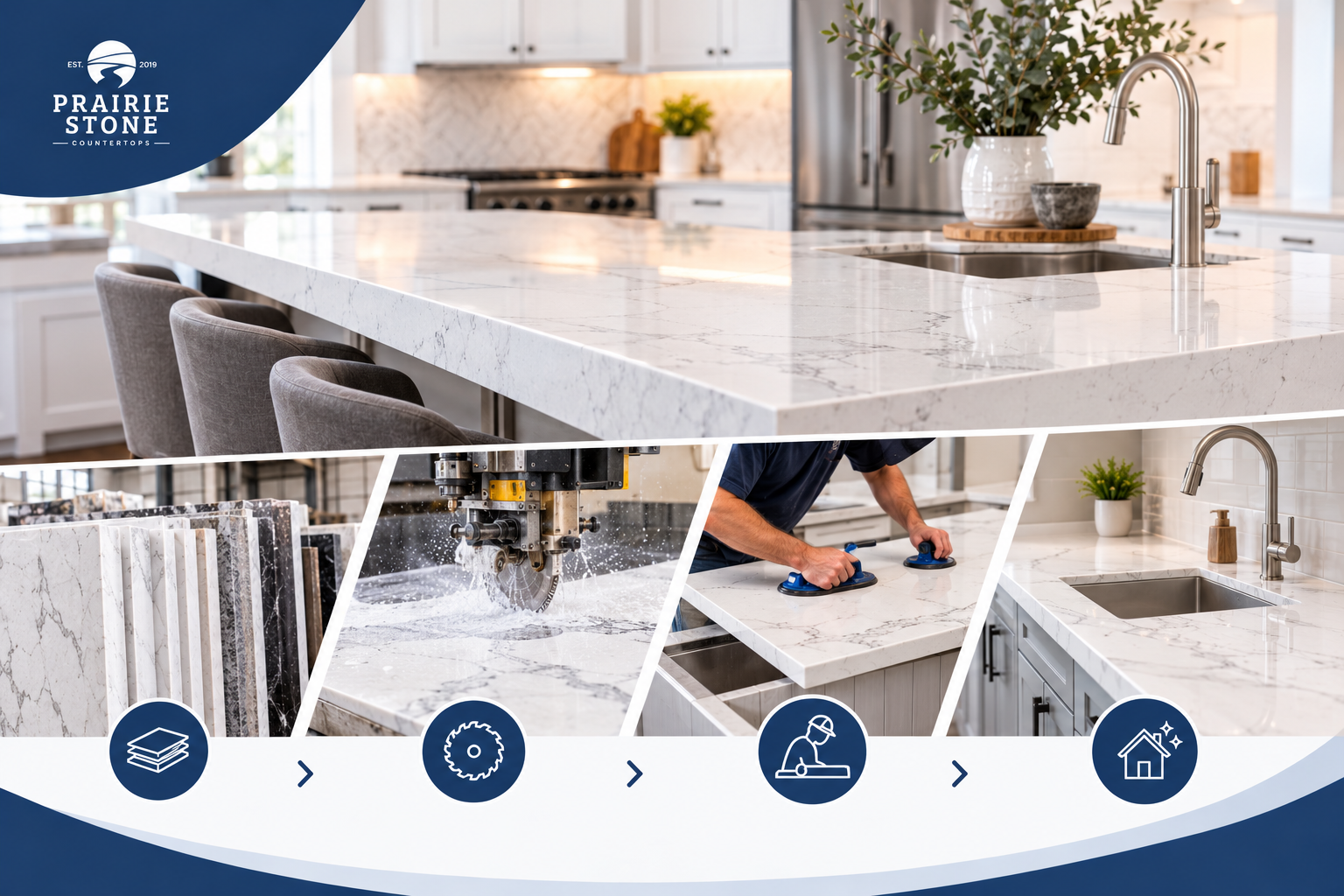 Quartz Countertop Fabrication and Fitting