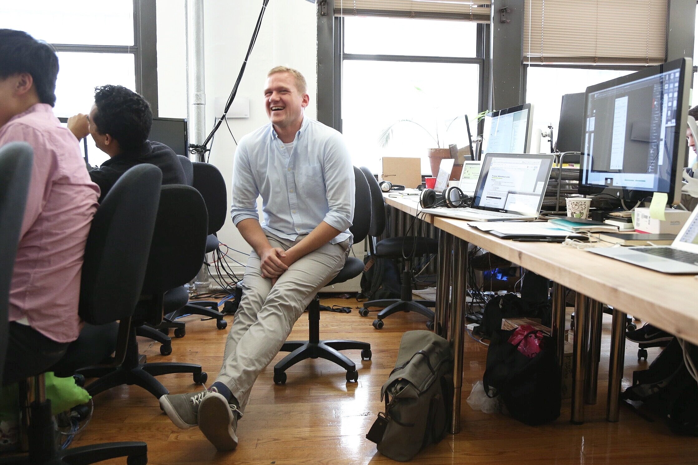 Jared Lewandowski at Handy HQ in New York City in 2014