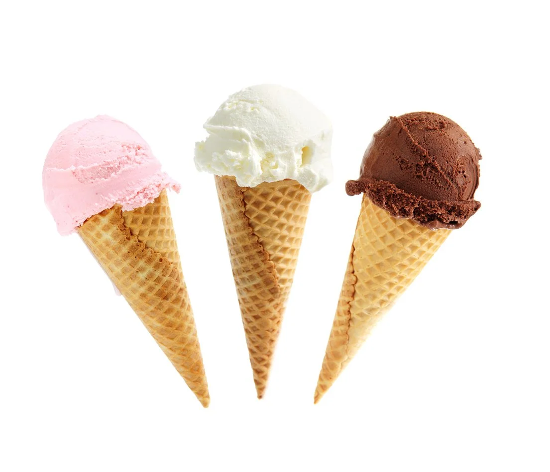 This shows three ice cream cone flavors to represent different types of ADHD in Seattle children