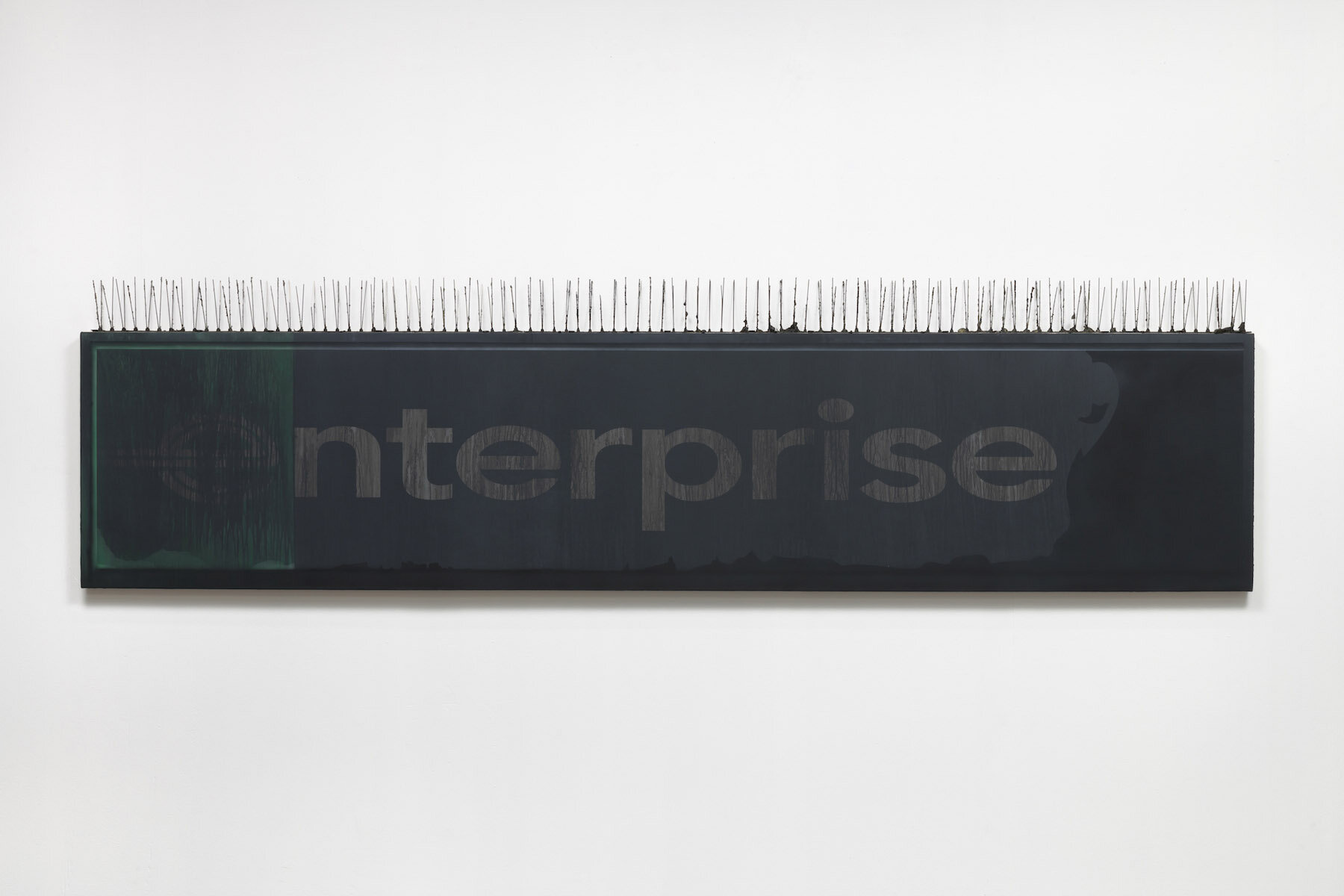   Enterprise,  2019. Acrylic on canvas. 26 x 96 inches 
