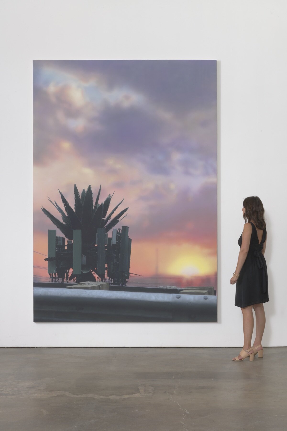   Palm Tower,  2019. Acrylic on canvas. 120 x 84 inches 