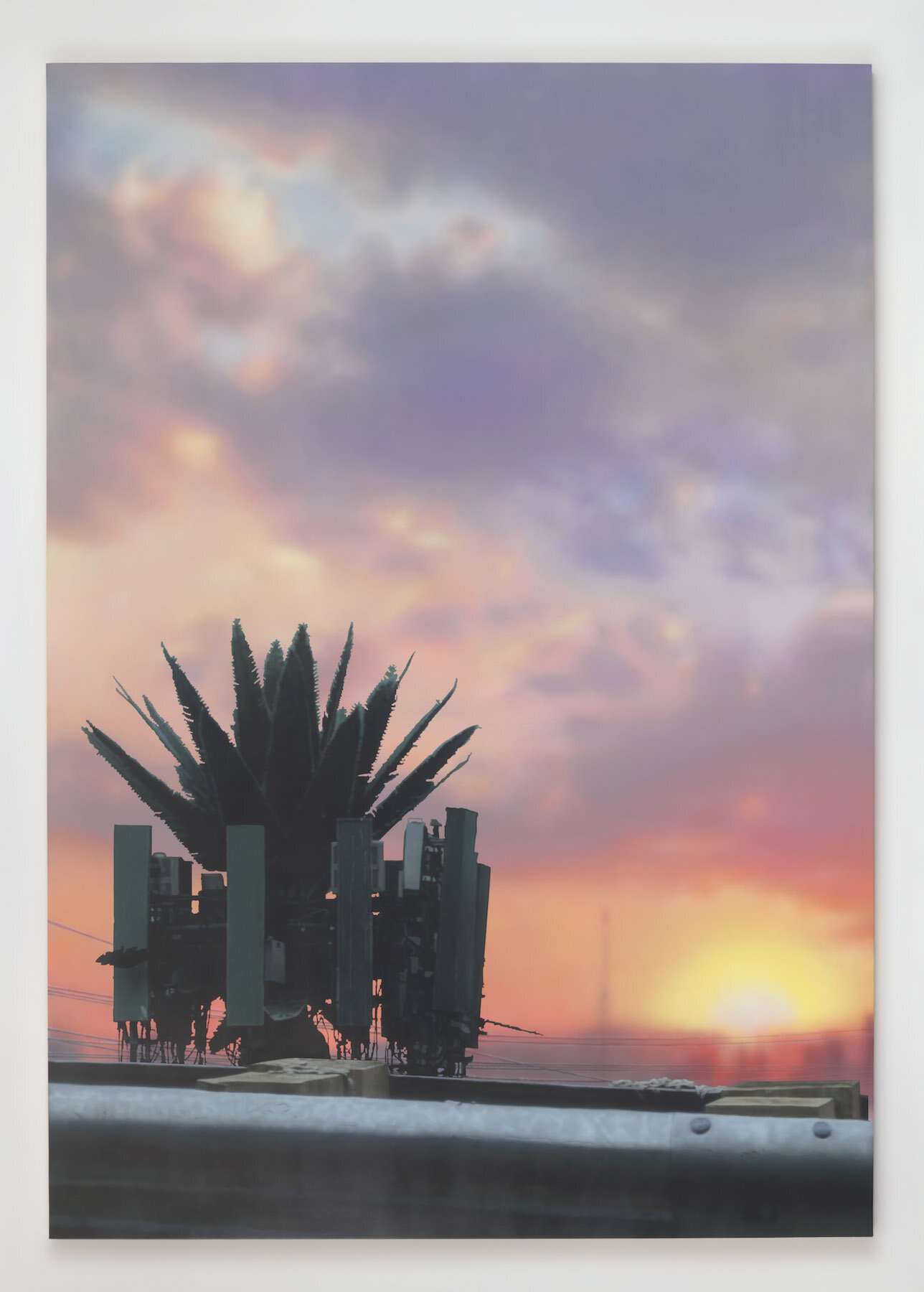   Palm Tower,  2019. Acrylic on canvas. 120 x 84 inches 