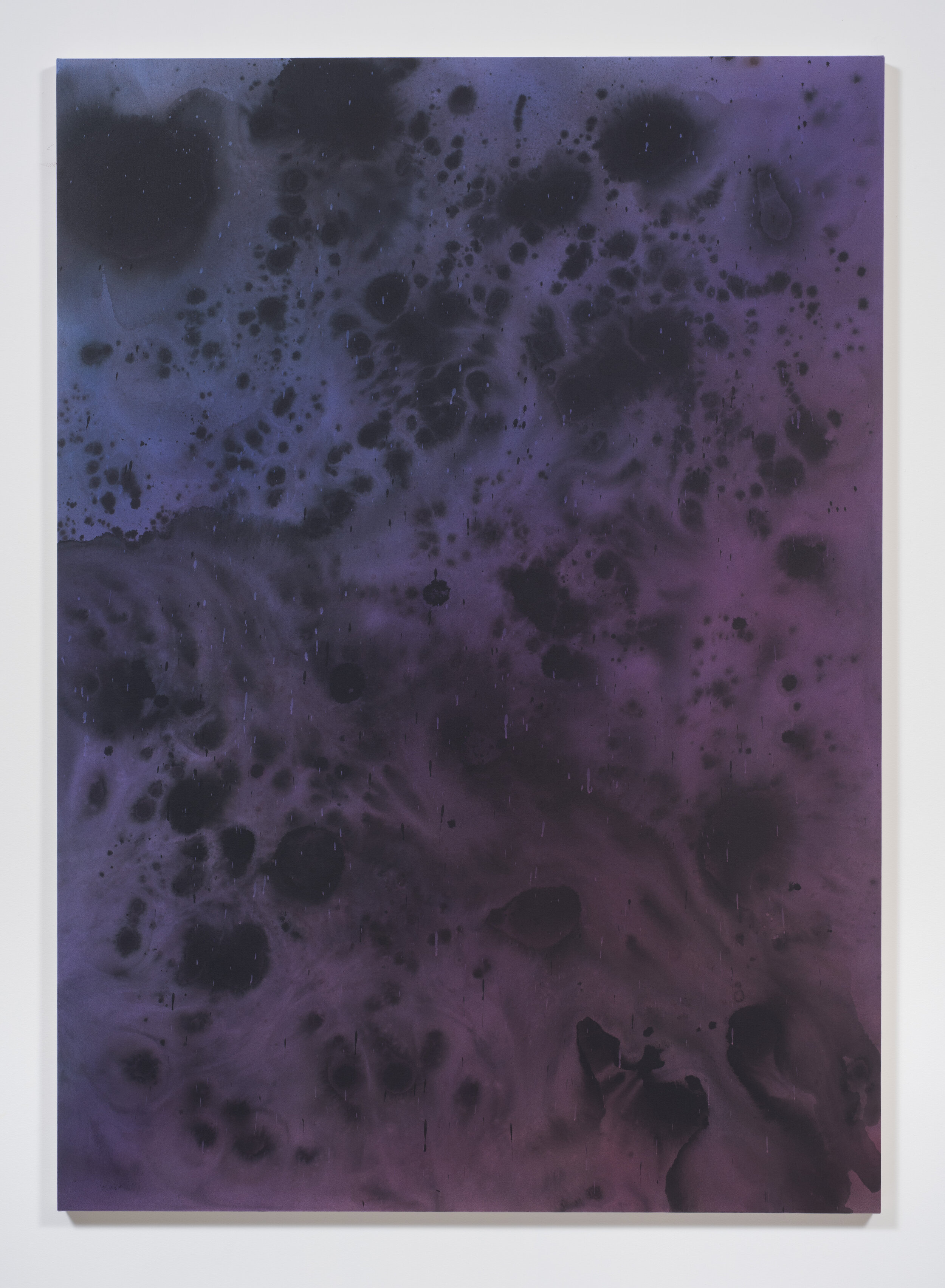   Untitled Painting in Violet over Magenta,  2014. Acrylic on canvas. 84 x 60 inches 