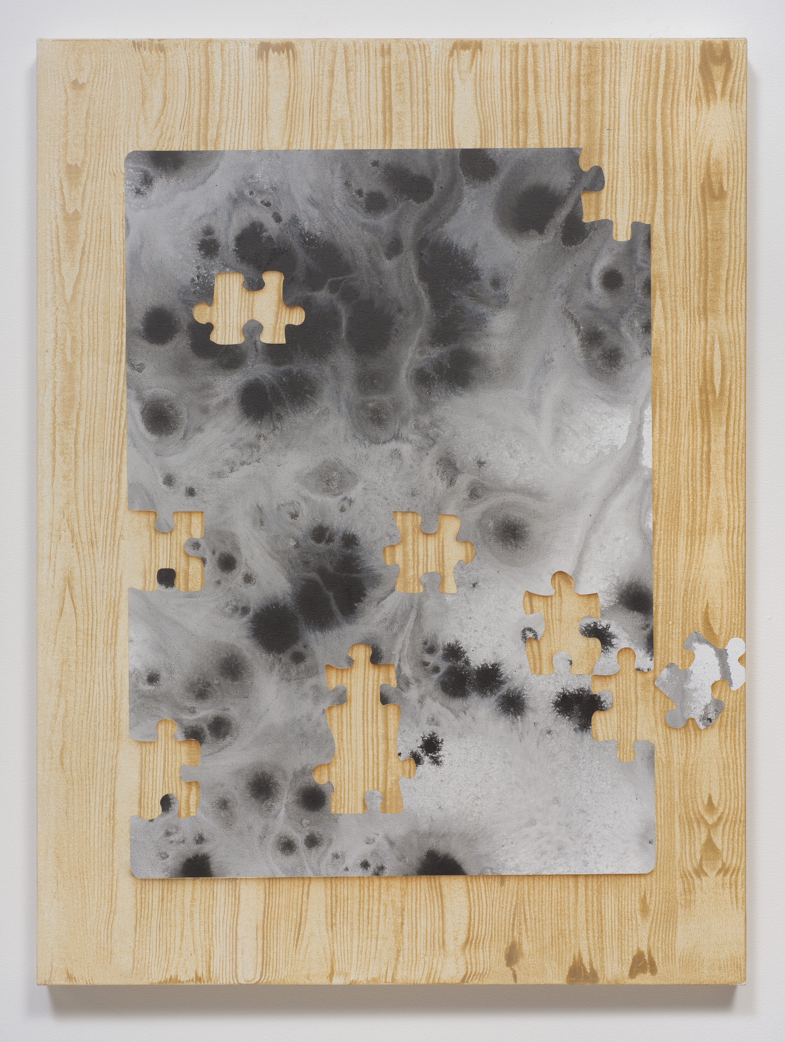   Untitled Painting with Puzzle Motif,  2014. Acrylic on canvas. 40 x 30 inches 