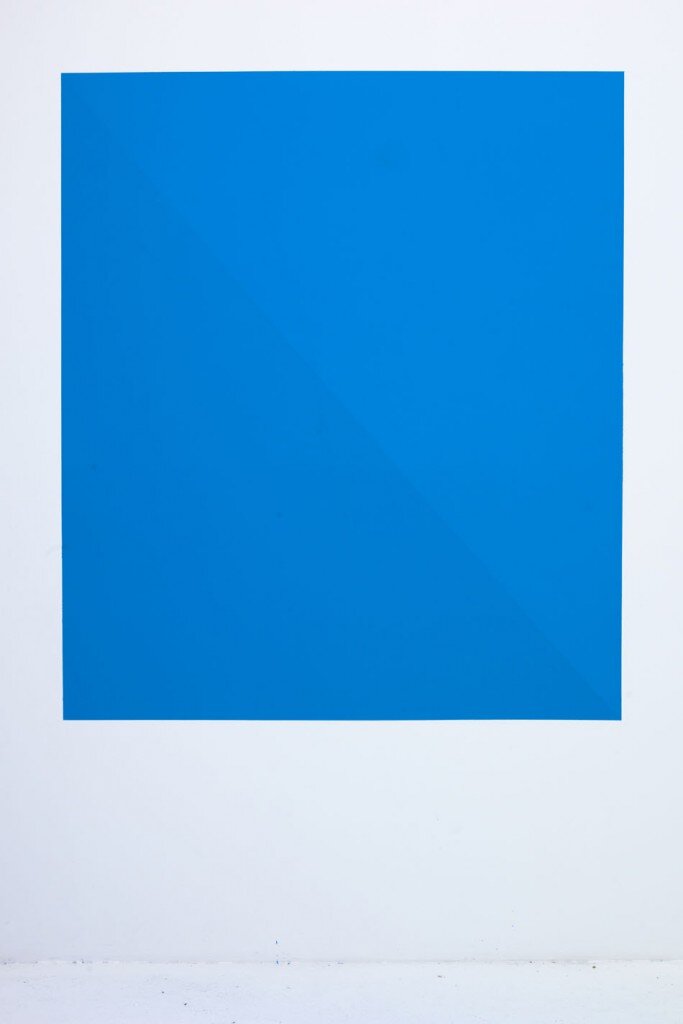   Uww 67,  2012. Latex and matte varnish on wall. 72 x 62 inches 