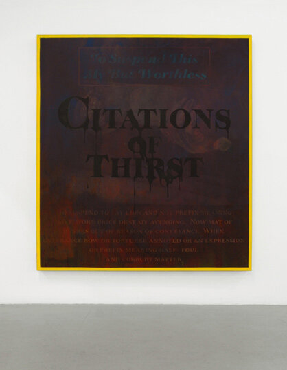   Lorem Ipsum Painting (Citations of Thirst),  2011. Oil and acrylic on canvas. 72 x 62 inches 