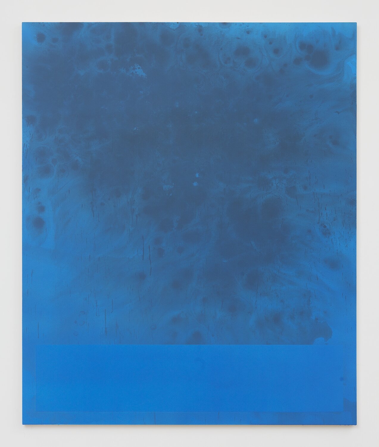   Untitled Painting In Cerulean,  2014. Acrylic on canvas. 60 x 50 inches   