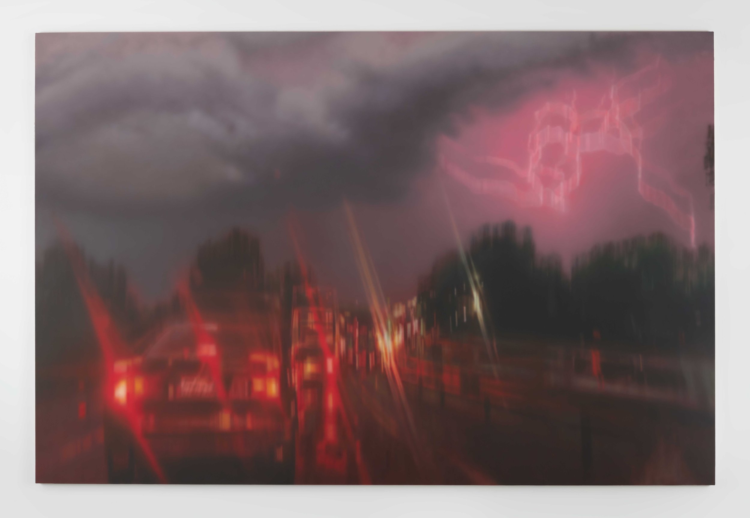   Traffic(ing) 2 , 2021. Acrylic on canvas. 96 x 144 inches  