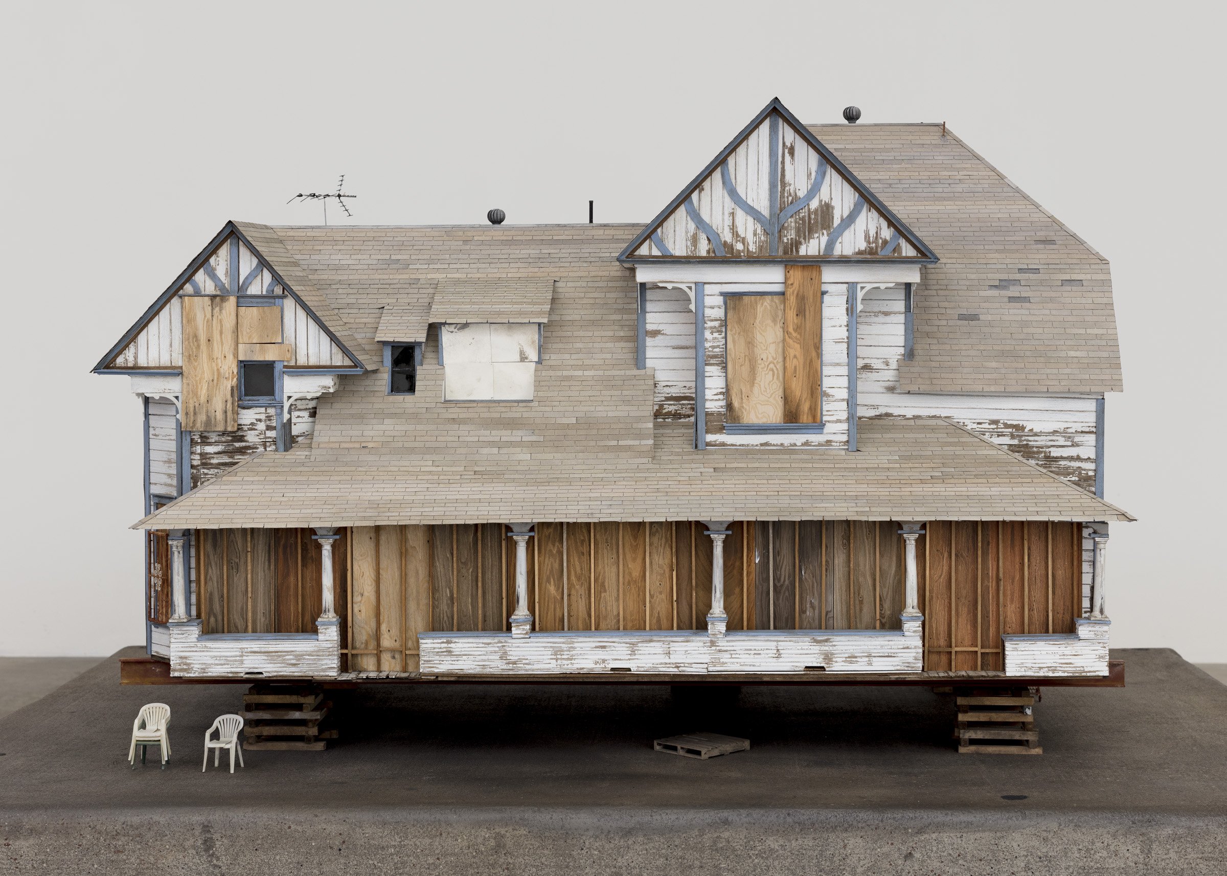   Scale Replica of the Past, Present, and Future (Peabody Werden House) , 2023. Mixed Media. 42.75 x 66 x 46 inches 