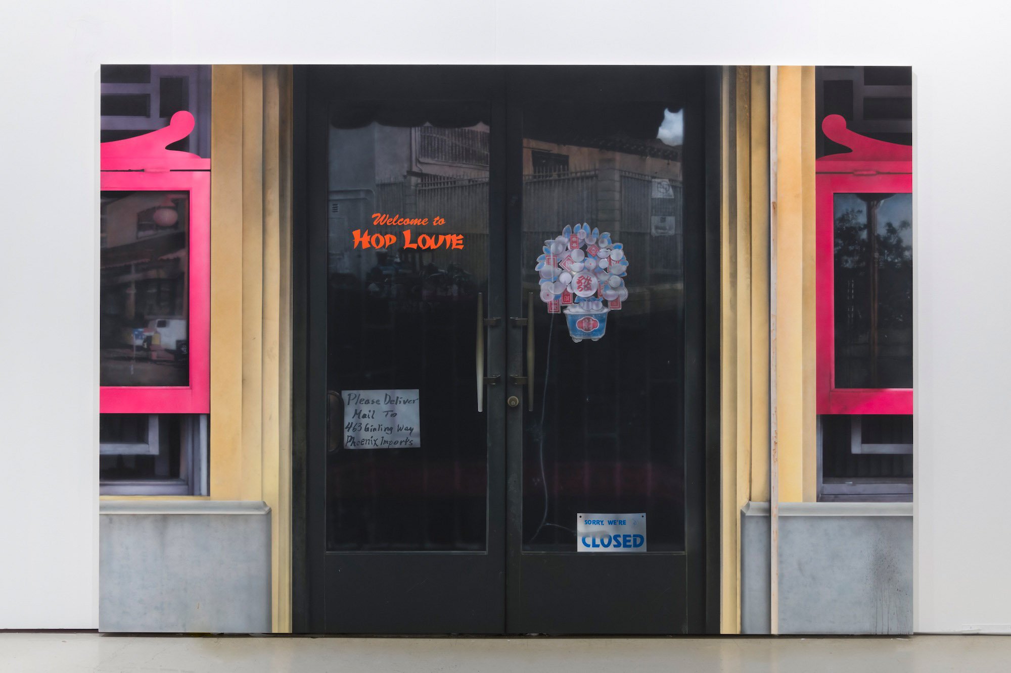   Hop Louie Doors,  2018. Acrylic on canvas. 84 x 120 inches 