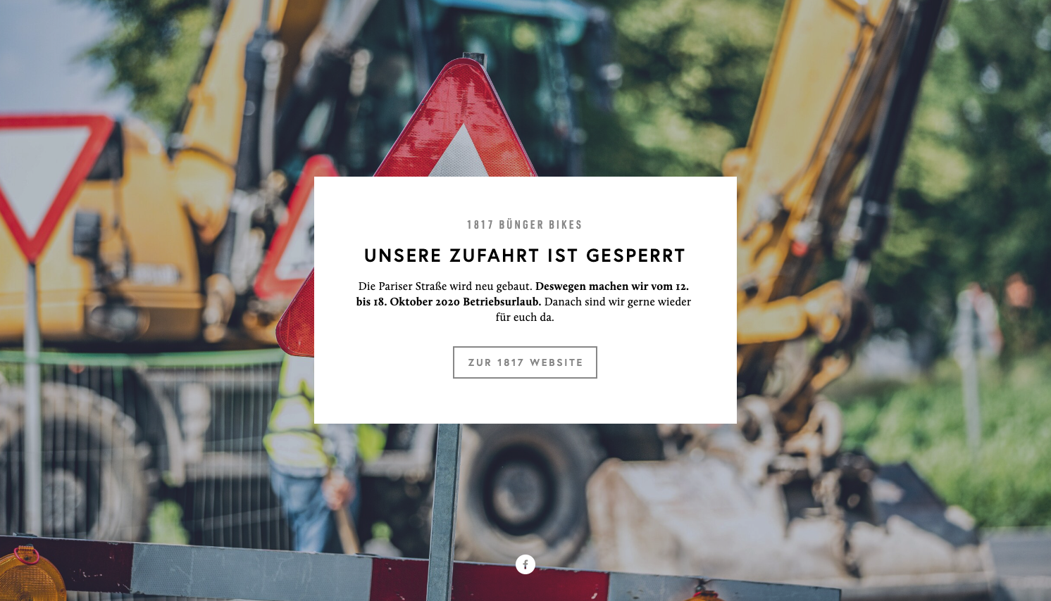 Unsere Straße ist gesperrt.