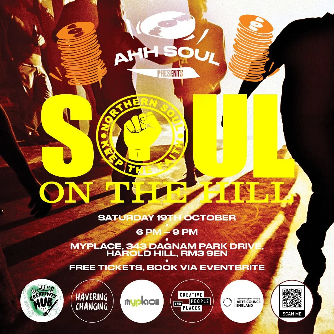MORE TICKETS ADDED! 
'Soul on the Hill' Northern Soul Night 
💚 MyPlace, Harold Hill
🎟 Book your tickets via link in bio.