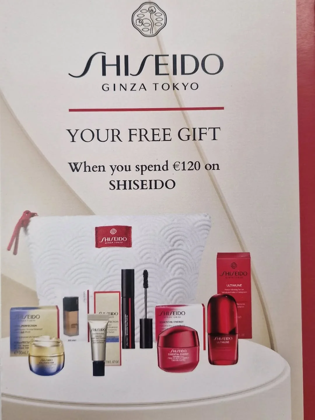 @shiseido Gift With Purchase has arrived 😍 
Receive your free gift when you spend &euro;120 on Shiseido.