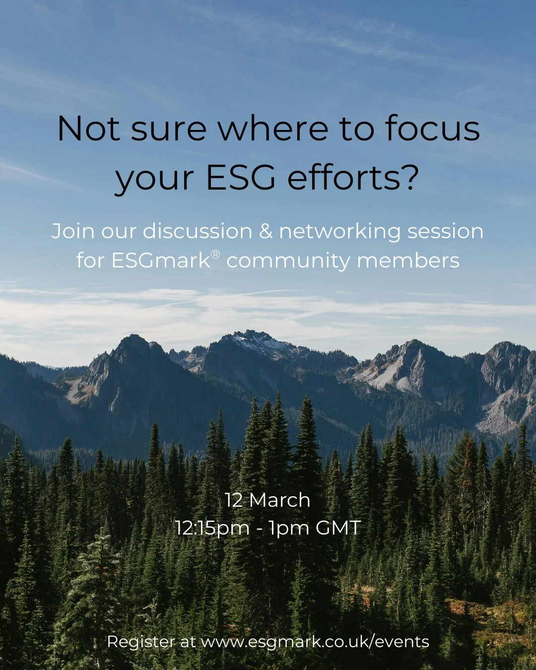 With so many potential ESG actions to consider, knowing where to start and what to focus on can feel overwhelming.⁠
⁠
On 12 March, we will be holding a relaxed discussion on how to move forward with the ESG actions that matter most for your business.