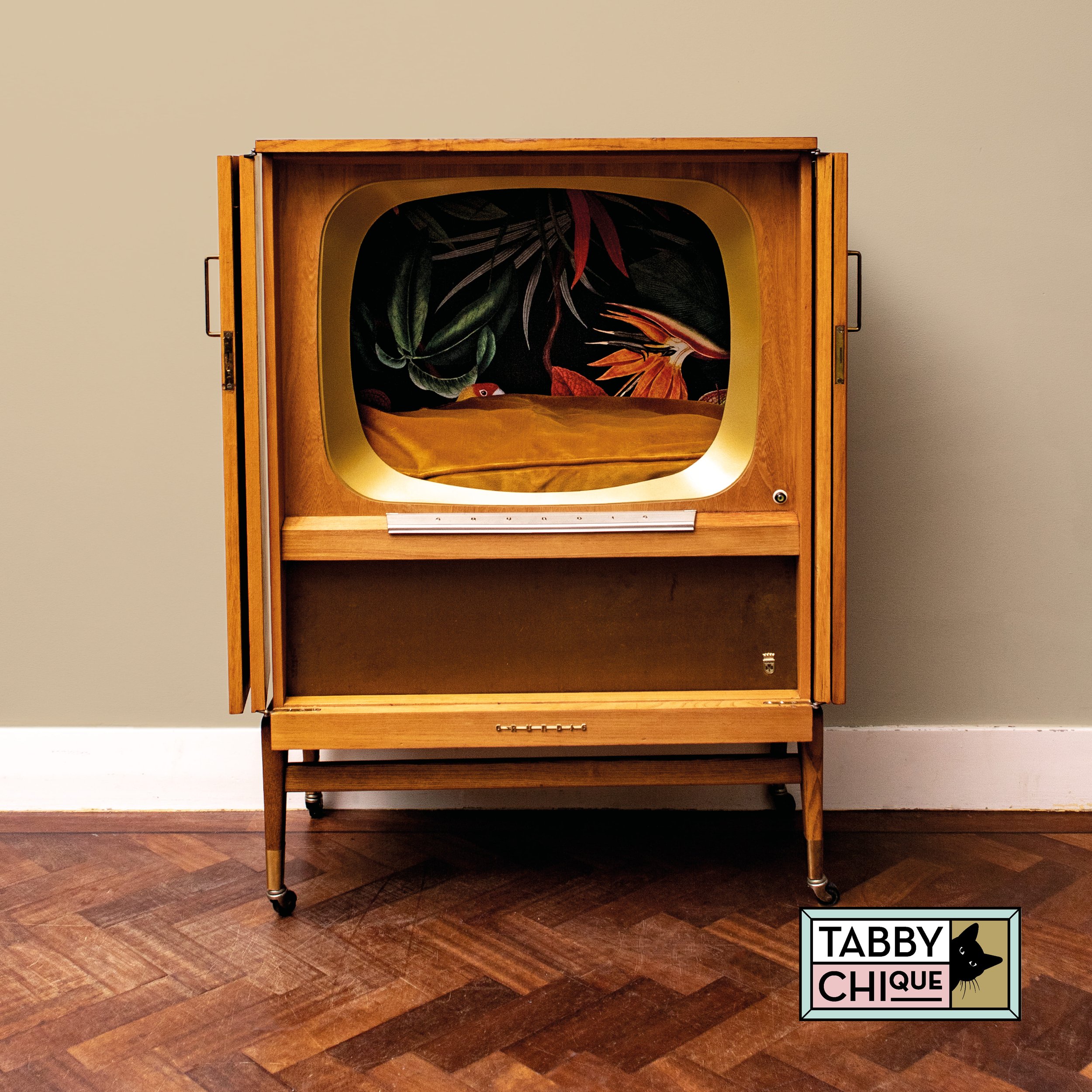 VINTAGE TV KATTENMEUBEL