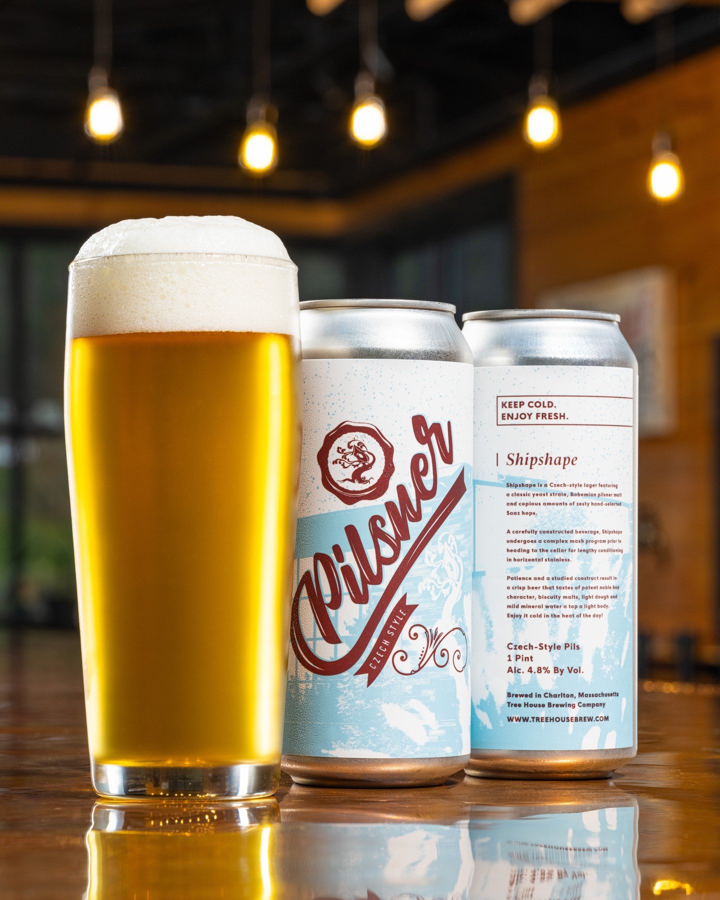 Shipshape is our Czech-style pils. Inspired by tradition and energized by modernity, Shipshape is a crisp and crushable beer that perfectly complements perfect Spring days like today.

We are delighted to have it back in our coolers. 

#productphotog