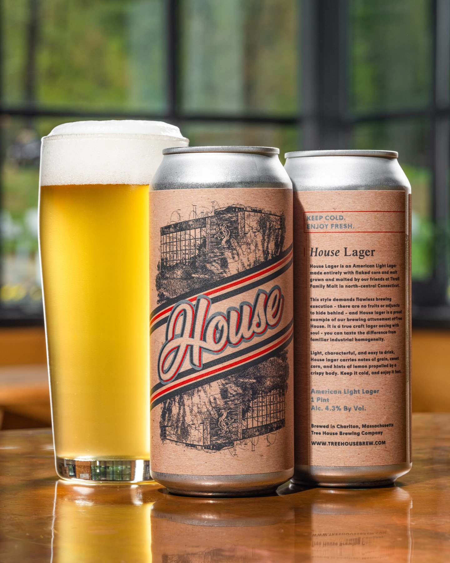 Tree House Lager has returned. 

Our idea of an American Light Lager features locally grown and malted barley and flaked corn.

Brewed with precision and lagered for an extended period, it is a vibrant and pure expression of our region and is incredi
