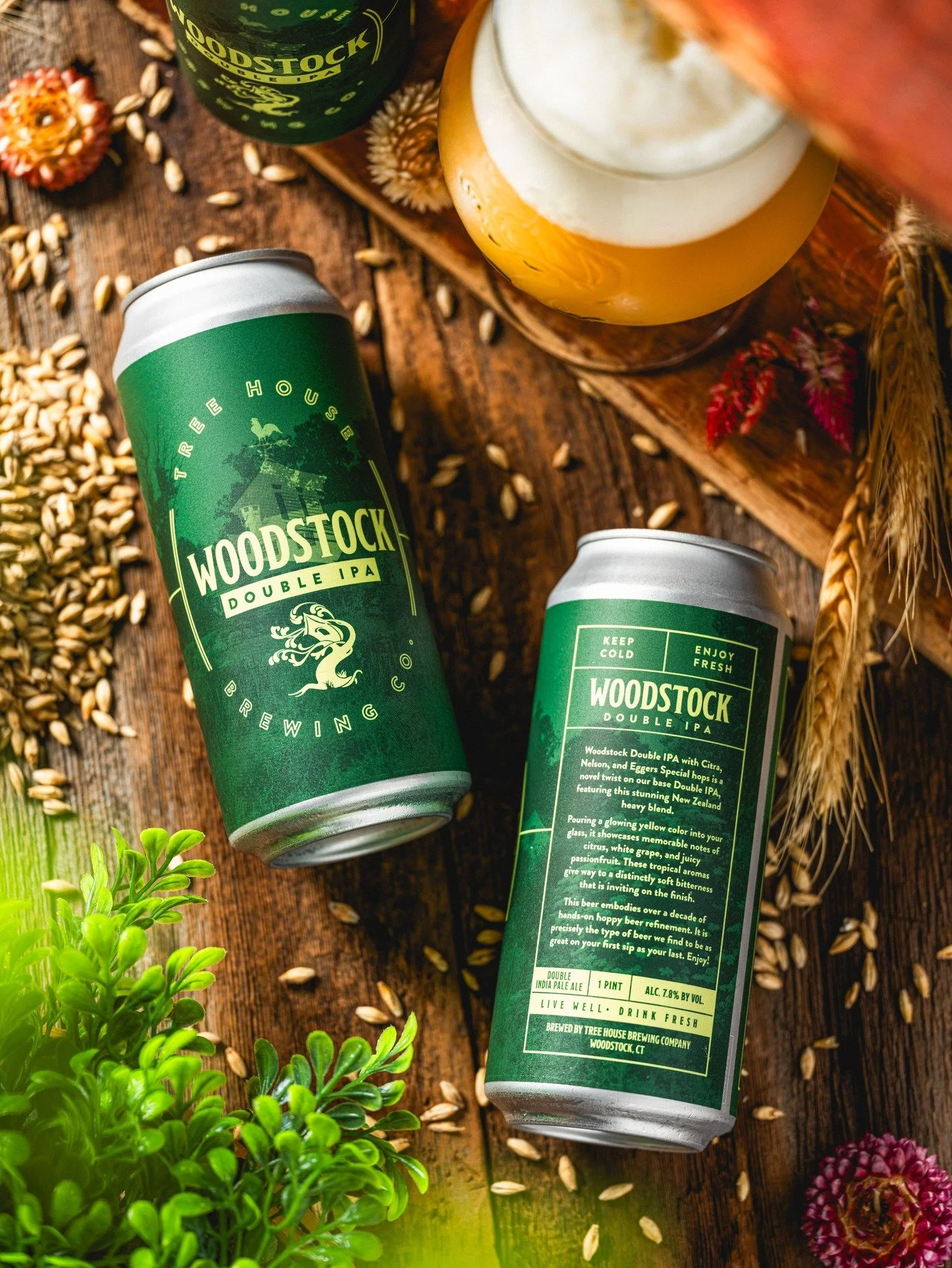 We've got a brand new Tree House-style Double IPA at the farm today.

With a base of American Citra, we blended hand-selected lots of Nelson and Eggers Special that bring forth notes of citrus, white grape, and juicy passionfruit!

Come get some and 