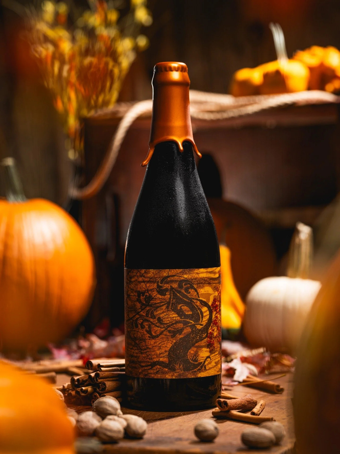Liquid Dessert Alert!

Tree of Fellowship is a bourbon barrel-aged Barleywine Ale that was first conditioned with toasted cacao nibs, then a second round of conditioning with pumpkin and autumn spices.

Rising from its tan head are notes of cinnamon 