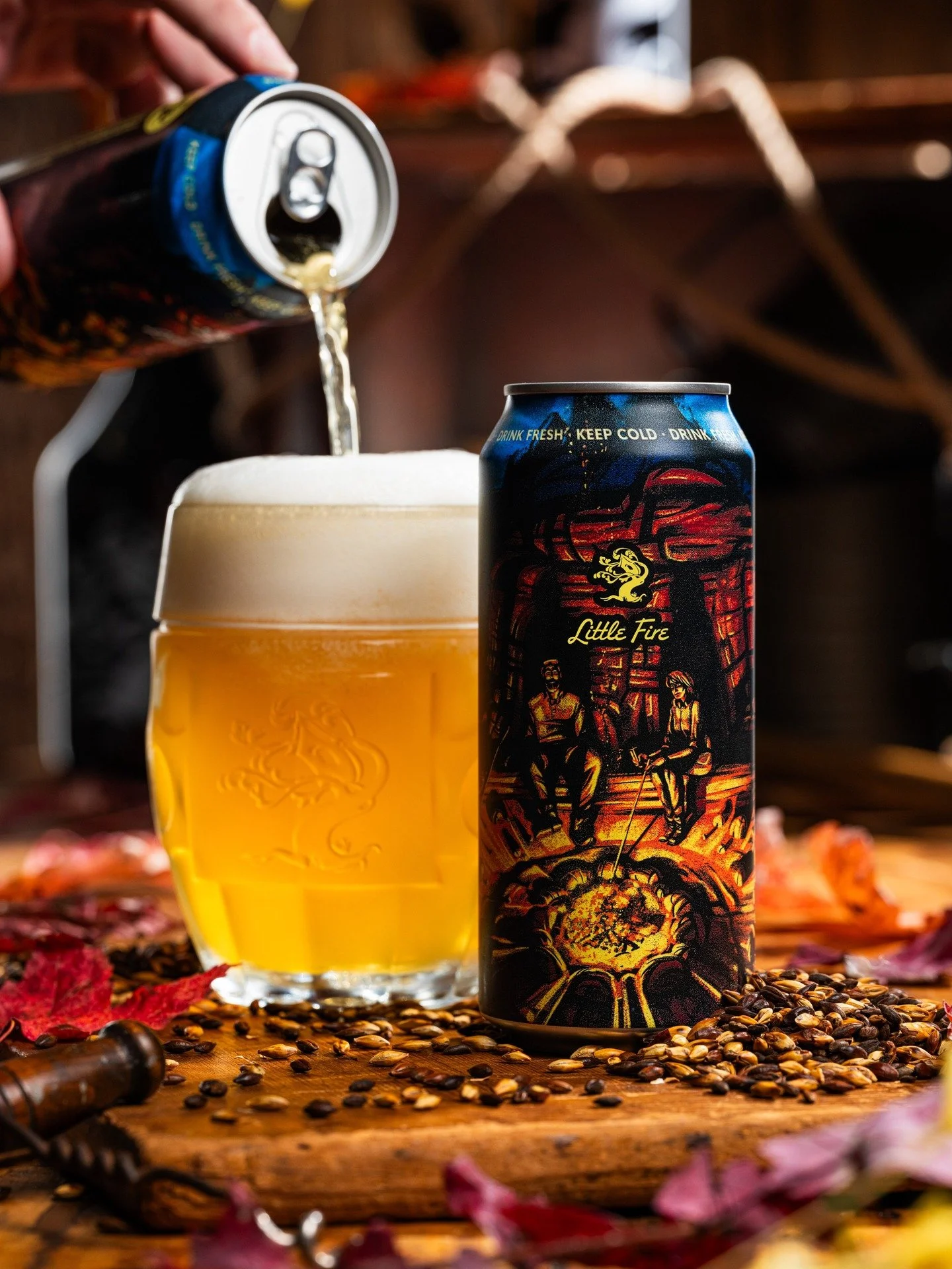 Little Fire is our super clean and dry Smoked Helles Lager. A small portion of the malt bill for this beer is replaced with smoked malt sourced from Germany, and it makes a world of difference.

Little Fire is everything you love about a crisp and ma