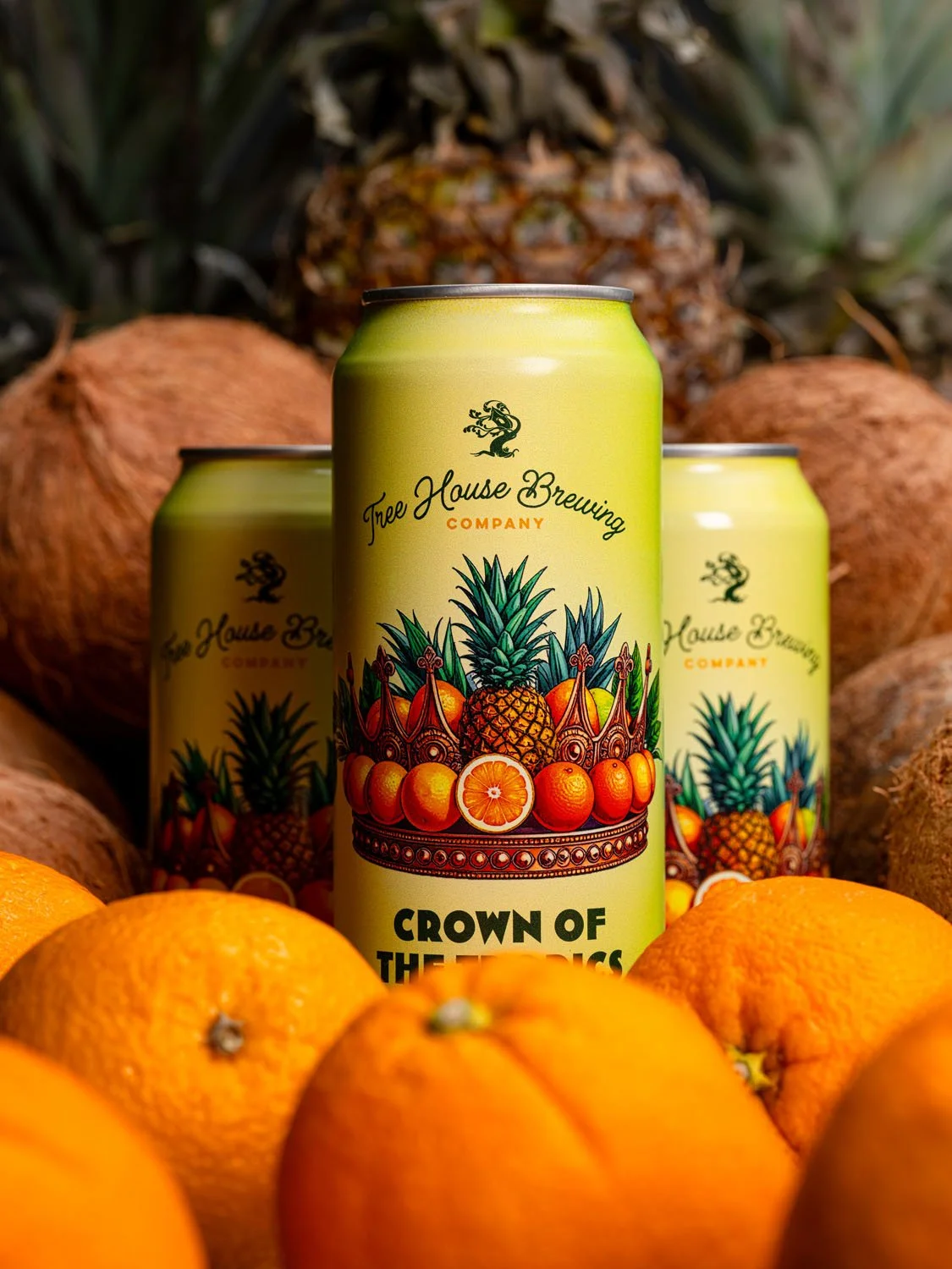 The cellar gang got a little excited and had some fun with the King.

Crown of the Tropics is King Julius, crafted with a blend of toasted coconut, pineapple, and orange pur&eacute;es.

This blend has been one of our most popular draft-only specials,