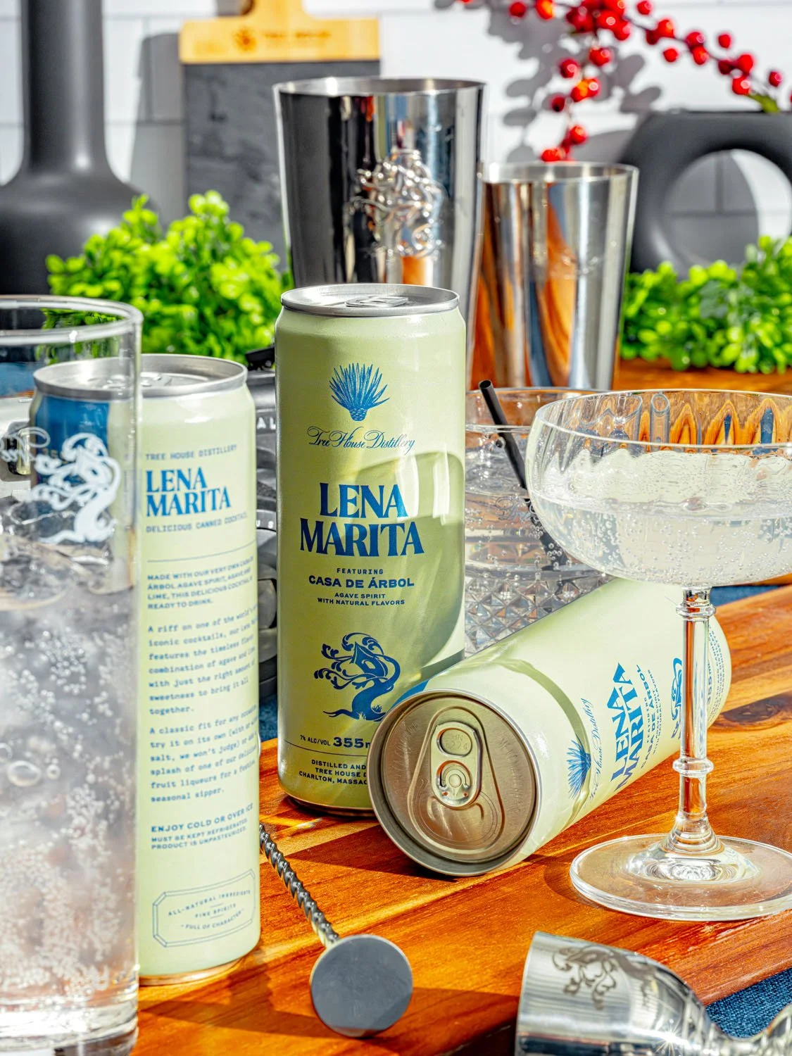 A fresh batch of Lena Marita is spinning on our cocktail line this morning. 

It is uniquely tasty. 

Using our own Casa De Arbol Agave spirit, we blend it with lime, bubbly, and simple syrup. Perfectly balanced out of the can or served with a little