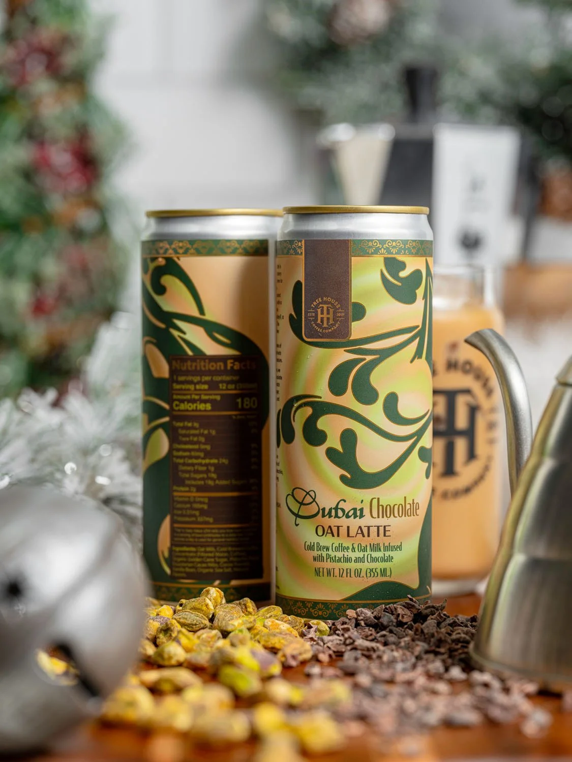 🆕🆕🆕 Dubai Chocolate Oat Latte! 🆕🆕🆕

To create this decadent Tree House beverage, we began by creating a chocolate pistachio syrup from scratch using organic golden sugar, Ethiopian cacao nibs, and pistachio paste. 

We then infused this syrup i