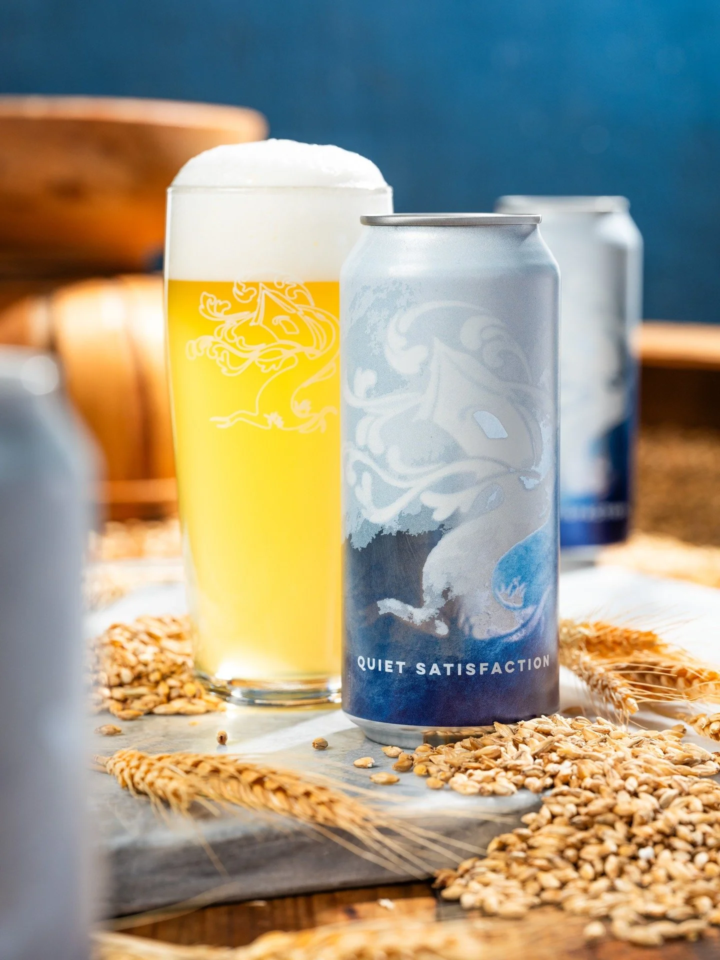 Quiet Satisfaction is aptly named for the feeling our brewers get when cracking a can of this unique Lager.

Even in a clear beer like this, wheat malt gives it a silky smooth body, which is the perfect backdrop for German Hallertau Blanc hops. Simil