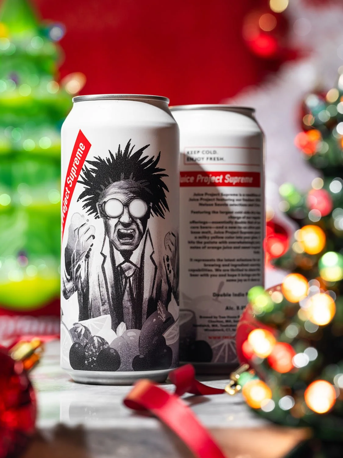 Juice Project Supreme has returned!

Pouring a milky yellow color into the glass, it carries incredible tropical fruit notes.

The Juice Project series explores singular hop additions solely reserved for the cold side of the brewing process.

Each re