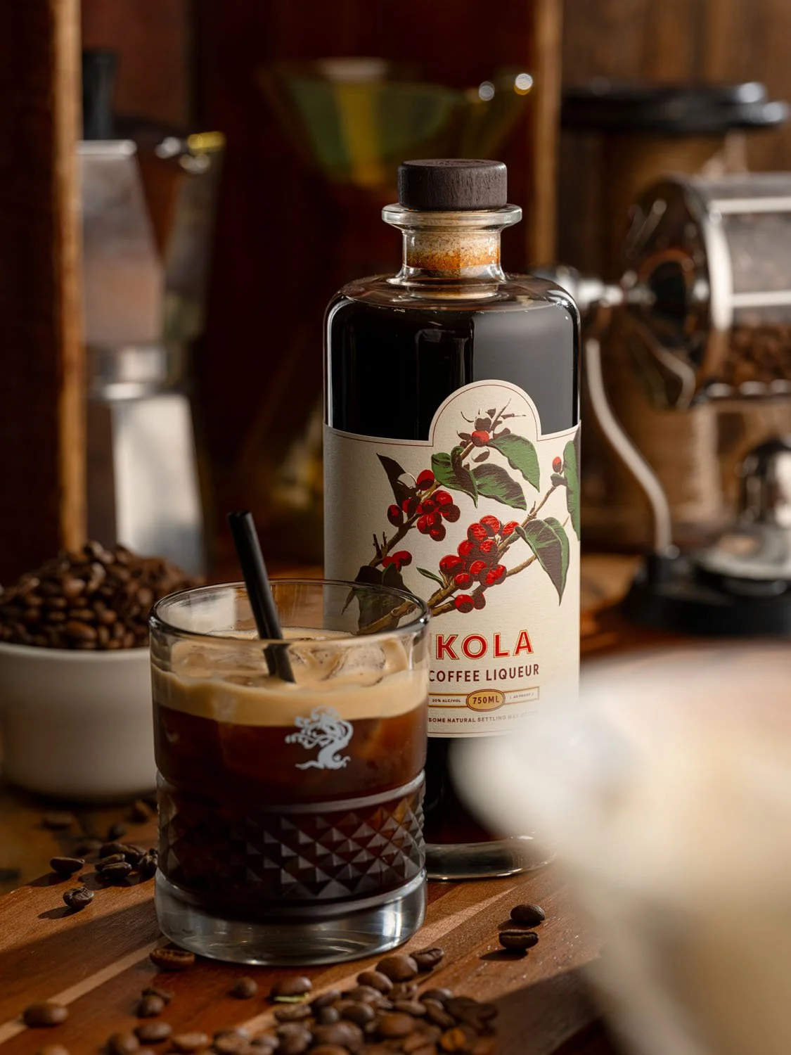 A fresh batch of KOLA, our coffee liqueur, drops today. 

Long before the holiday season arrived, we began crafting a new batch of one of our favorite distilled spirits. A foundational drink in our distillery, it represents a collaborative journey th