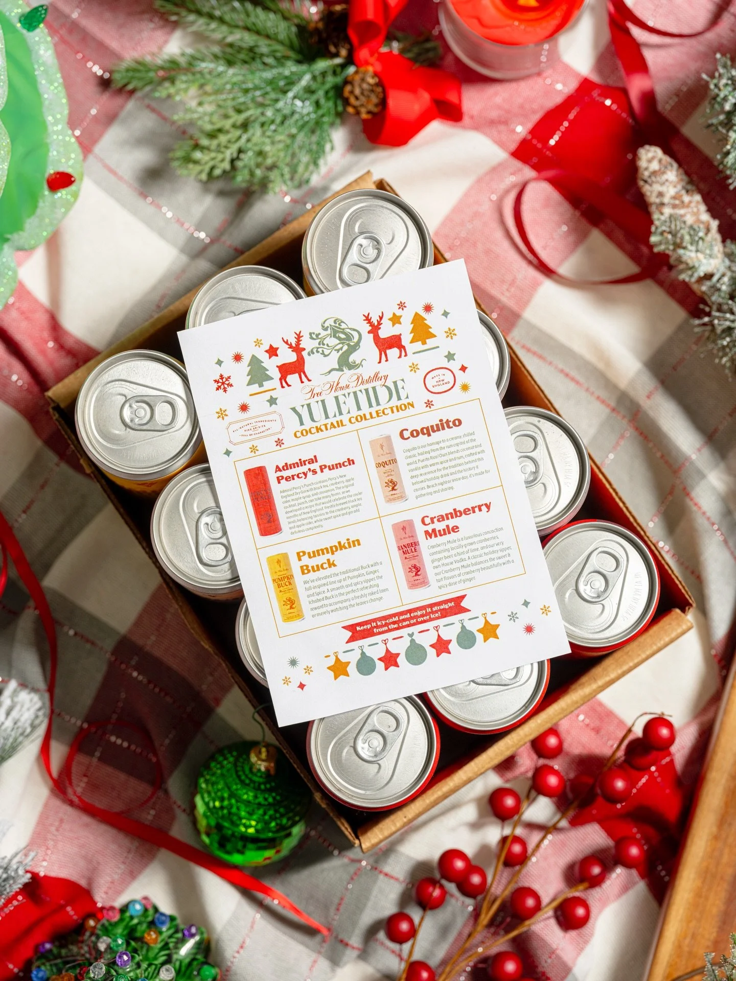 The Yuletide Cocktail Collection assorted 12-pack features curated highlights from this season&rsquo;s cocktail offerings.

It&rsquo;s the tip of the iceberg of what we have for holiday goodies here at Tree House.