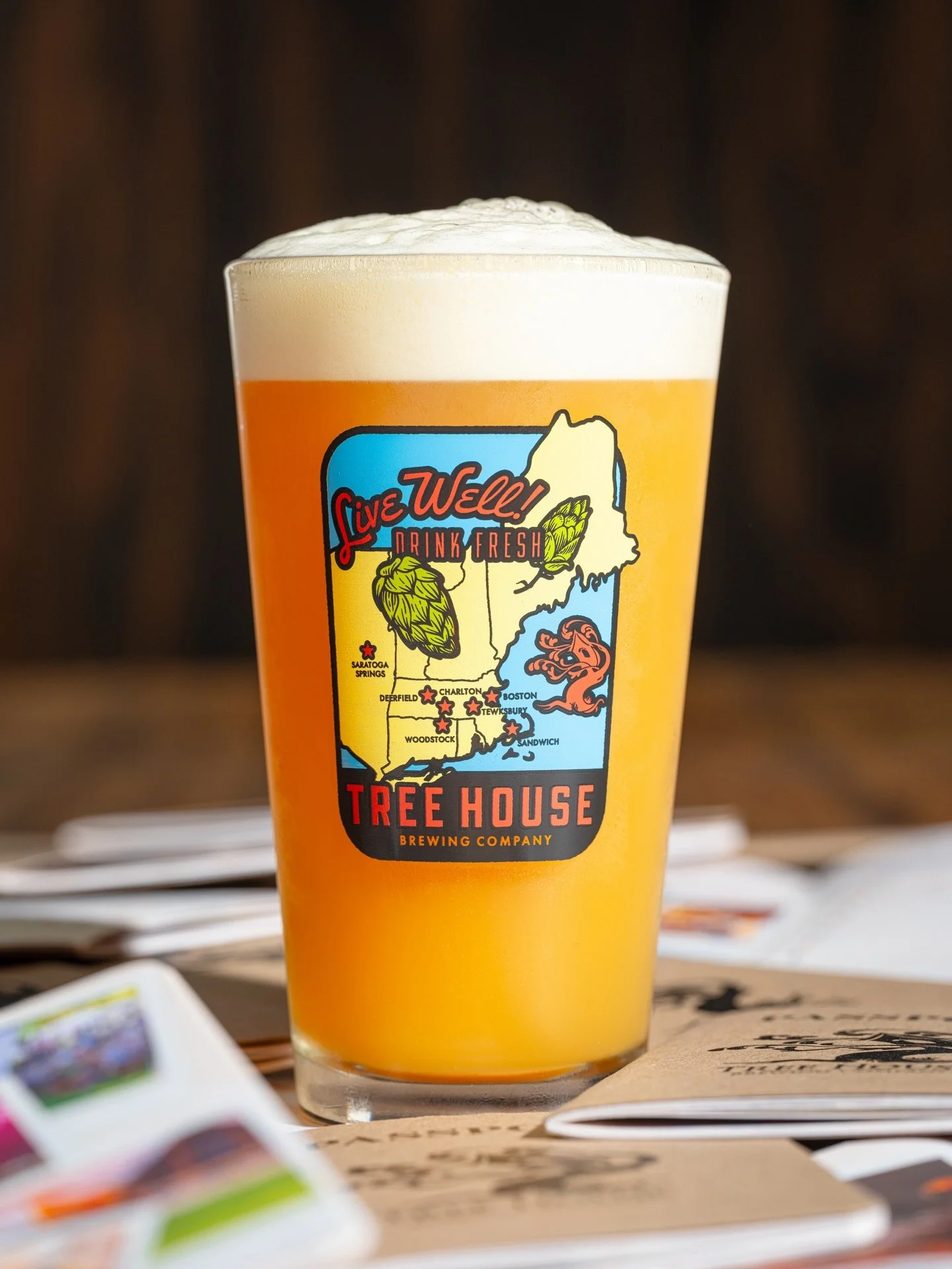 Day Six of Glassuary features our third of four Vintage Travel Decals marking our footprint across the Northeast.

Glassuary is a two-week-long event that we celebrate each year at Tree House, with each day featuring a unique glassware design. Each g