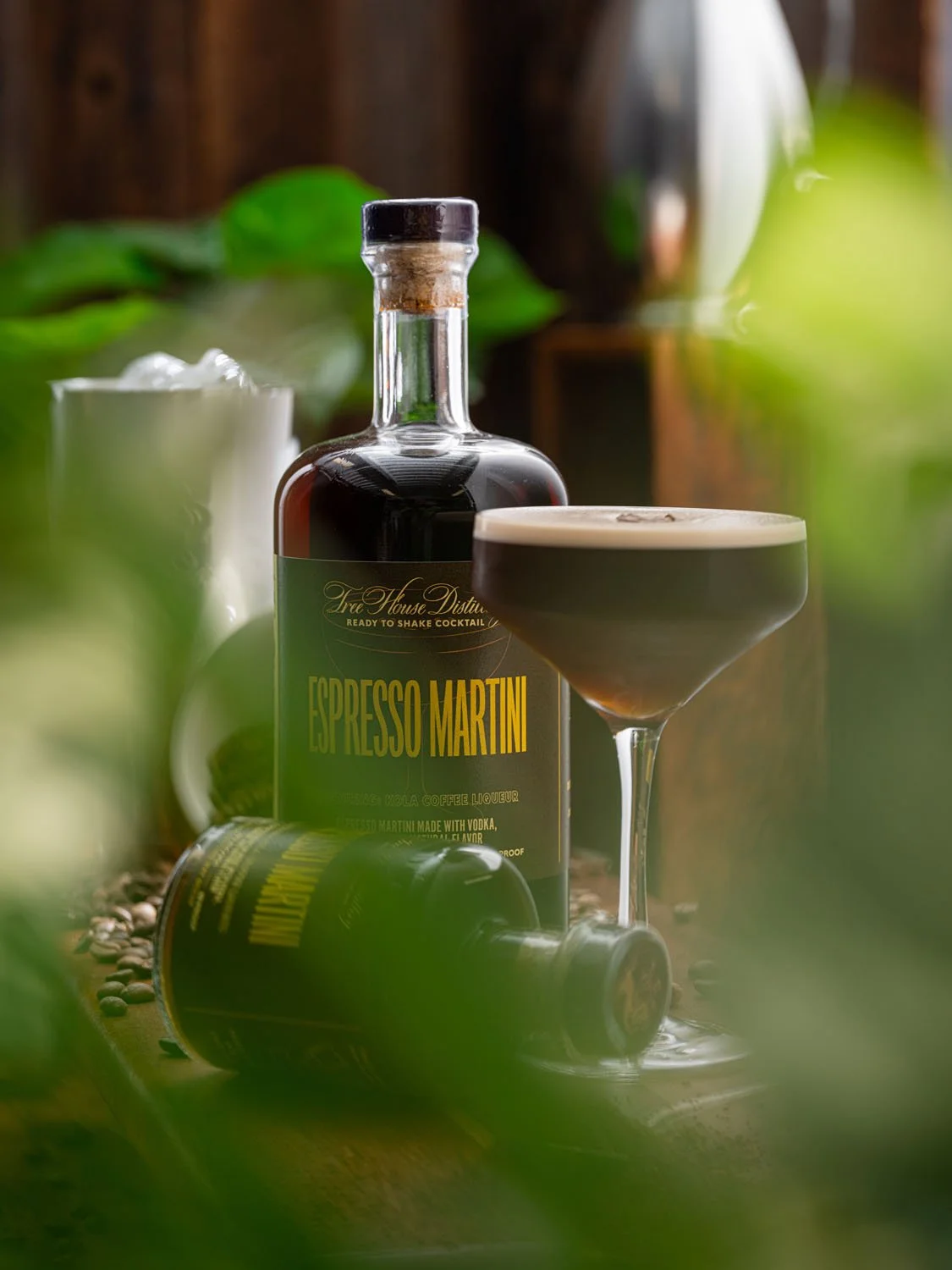 Espresso Martini.

Three ingredients, crafted with care.

It begins with our stout whiskey-based coffee liqueur, rich and complex from its journey through our brewhouse, distillery, and coffee roastery. Next, a chocolate-forward cold brew from house-