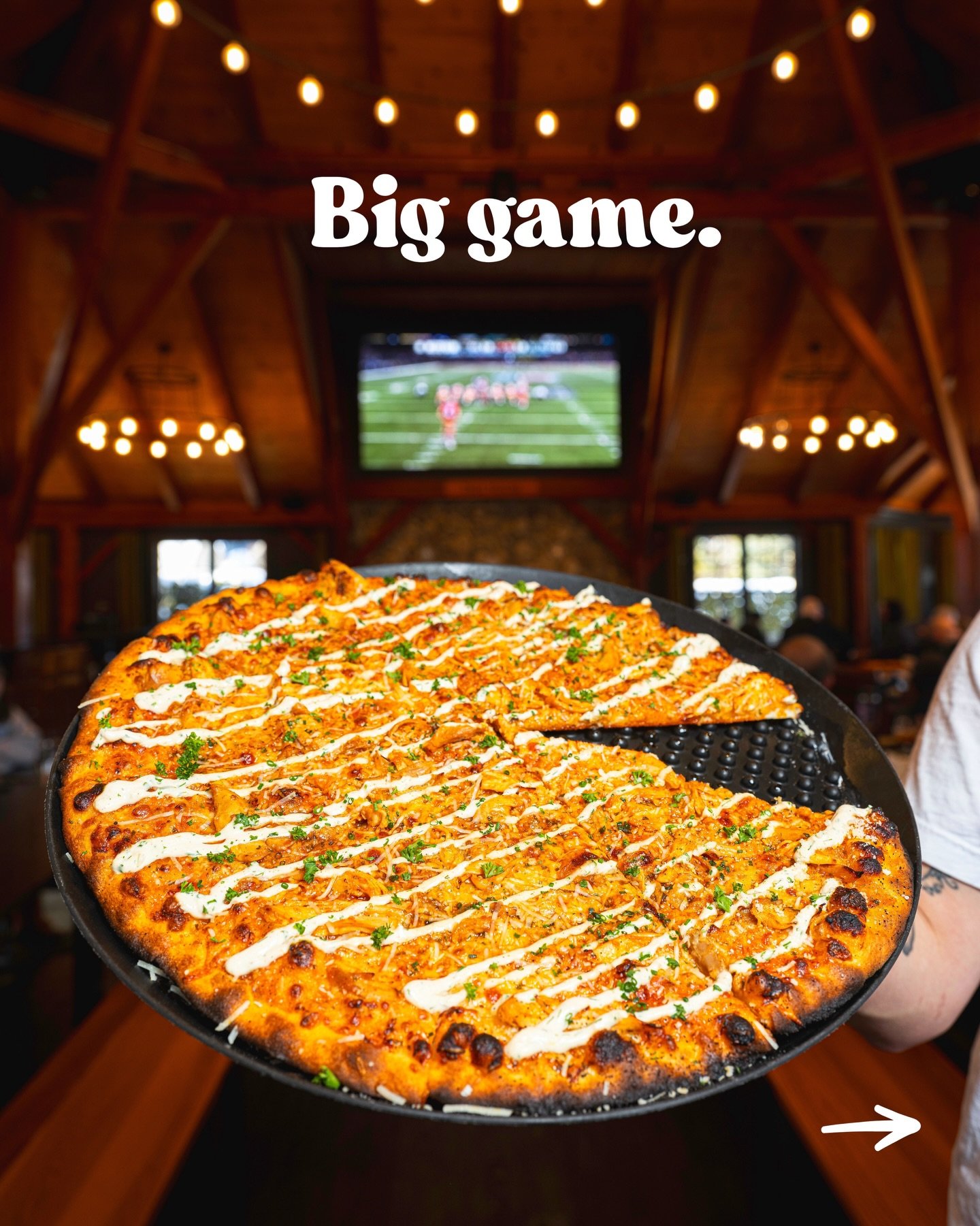 We&rsquo;re open until 11 PM this coming Sunday in Tewksbury with no drink limit and the elusive Buffalo Chicken Pizza&hellip; which will indeed be served in all locations pizza is available.

With a very big TV and a big welcoming environment, we pr