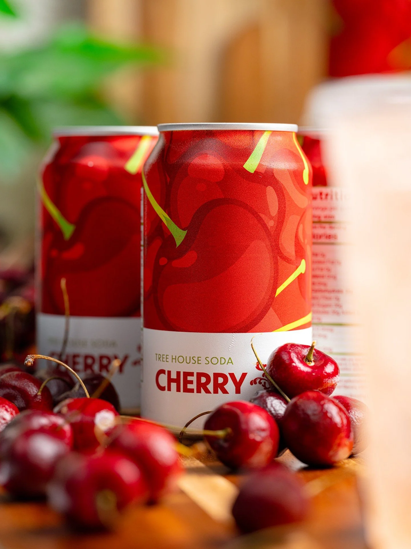 Today, we have another Tree House soda fountain favorite hitting cans:

Cherry Soda!

No caffeine, made with real sugar and buckets of cherry pur&eacute;e. It's just tasty.