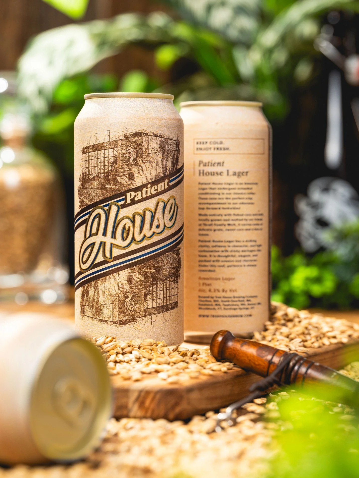 Our Patient Series continues with one of our favorite crispy classics:

Patient House Lager.

So Patient, in fact, that it was brewed before Christmas. 

This gem is made entirely with flaked corn and malt, locally grown and malted by our friends at 