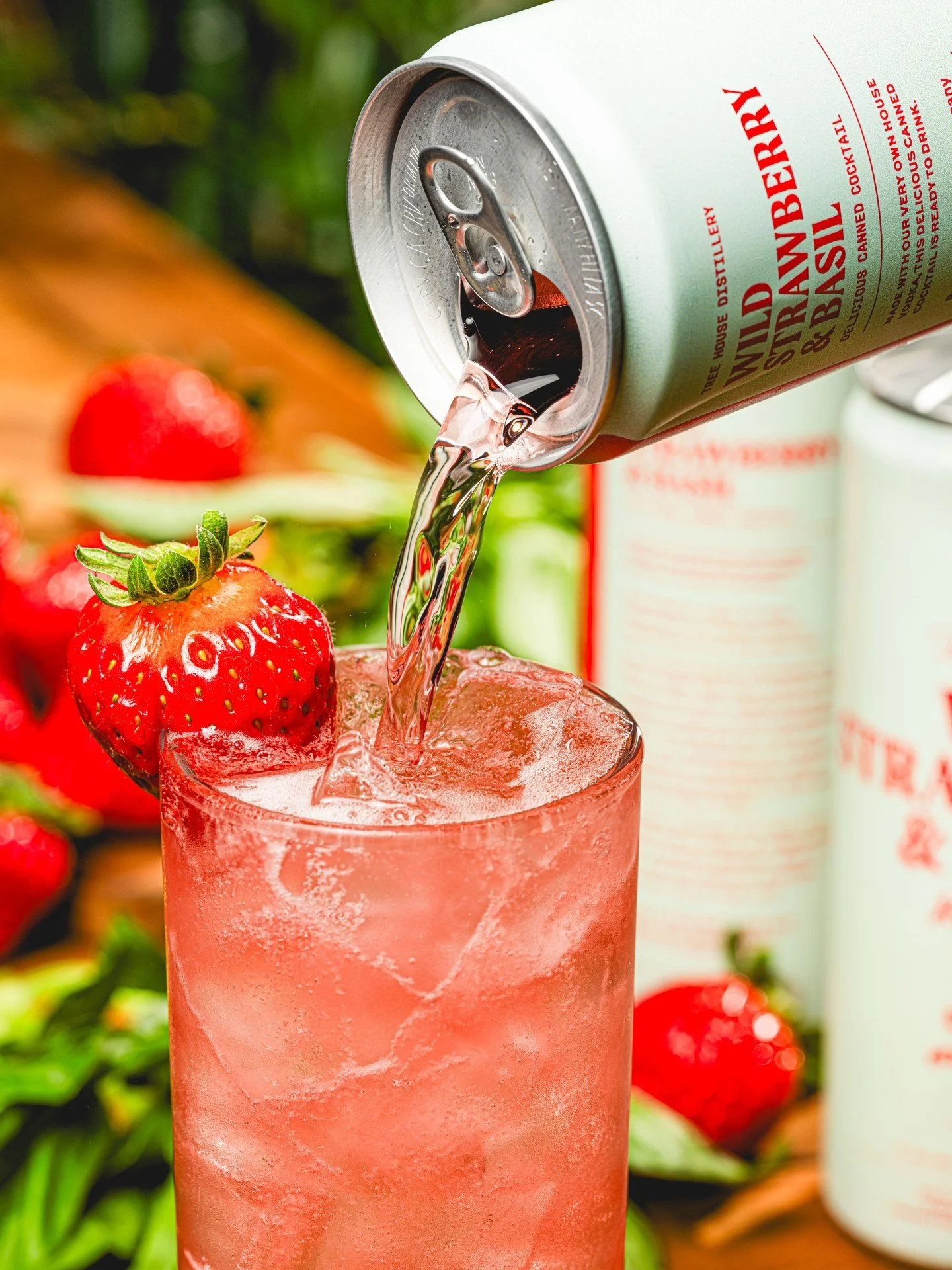 Through a sea of green, a fresh batch of Wild Strawberry
