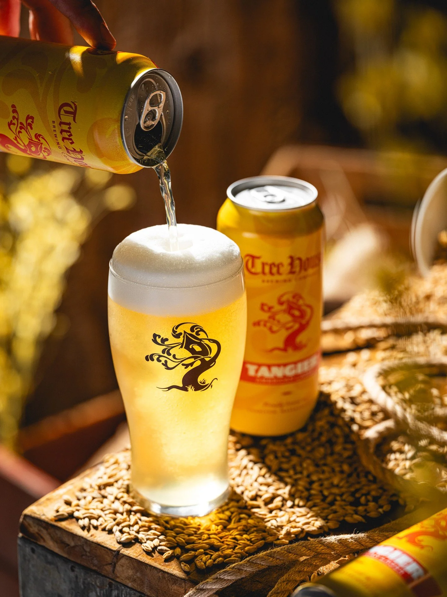 This zippy American Lager is brewed with 100% Tangier hops, which carry uncanny aromas of fresh orange juice and tangerine popsicles. We have been captivated by this variety, and it absolutely pops as an addition to a clean Pilsner with a snappy fini