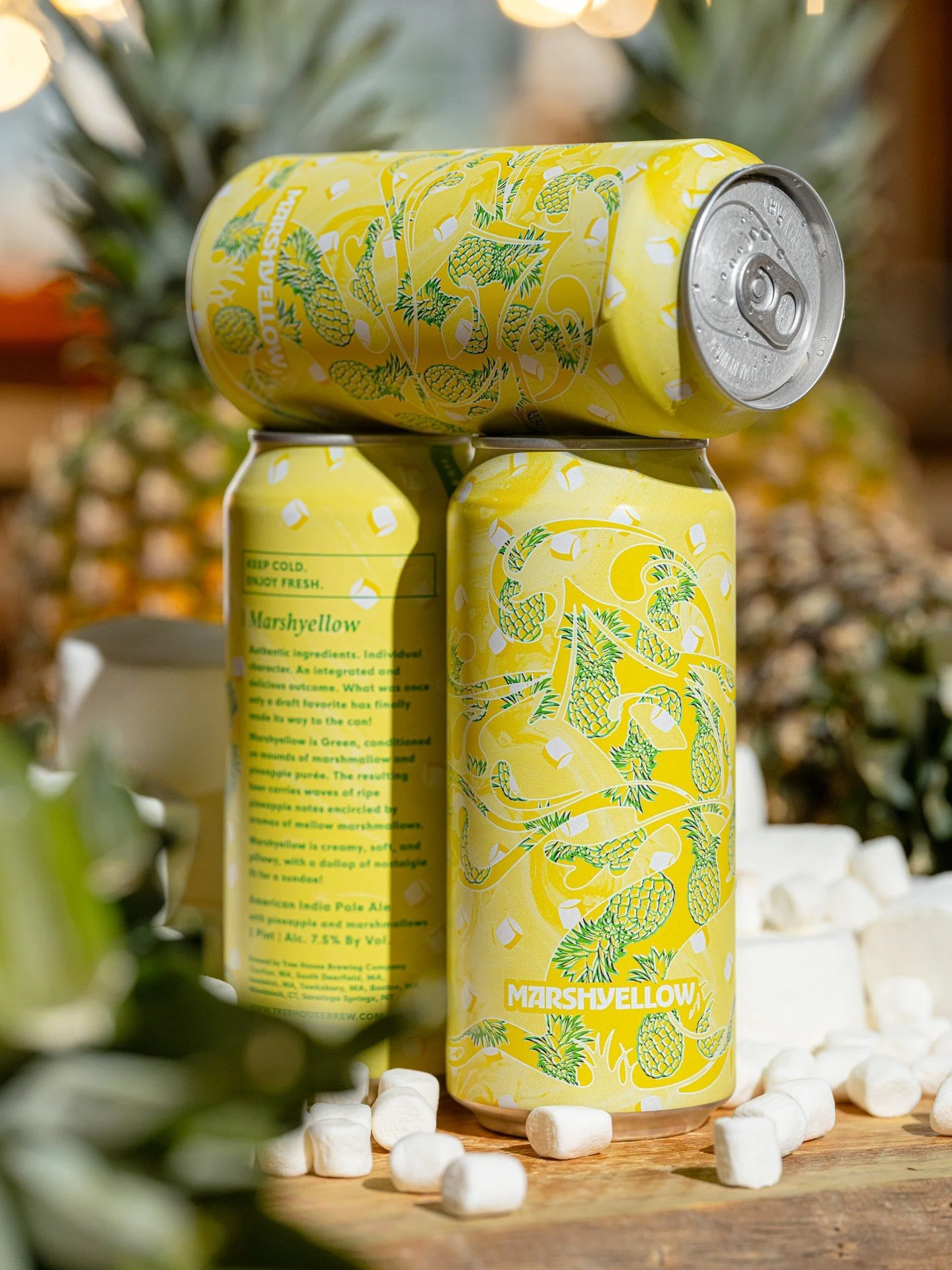 🍨🍍

Marshyellow is Green conditioned on mounds of fluffy marshmallow and pineapple pur&eacute;e.

It's creamy and soft with a hoppy bite, somewhere between a juicy IPA and a summer sundae!

#wehadtodoit