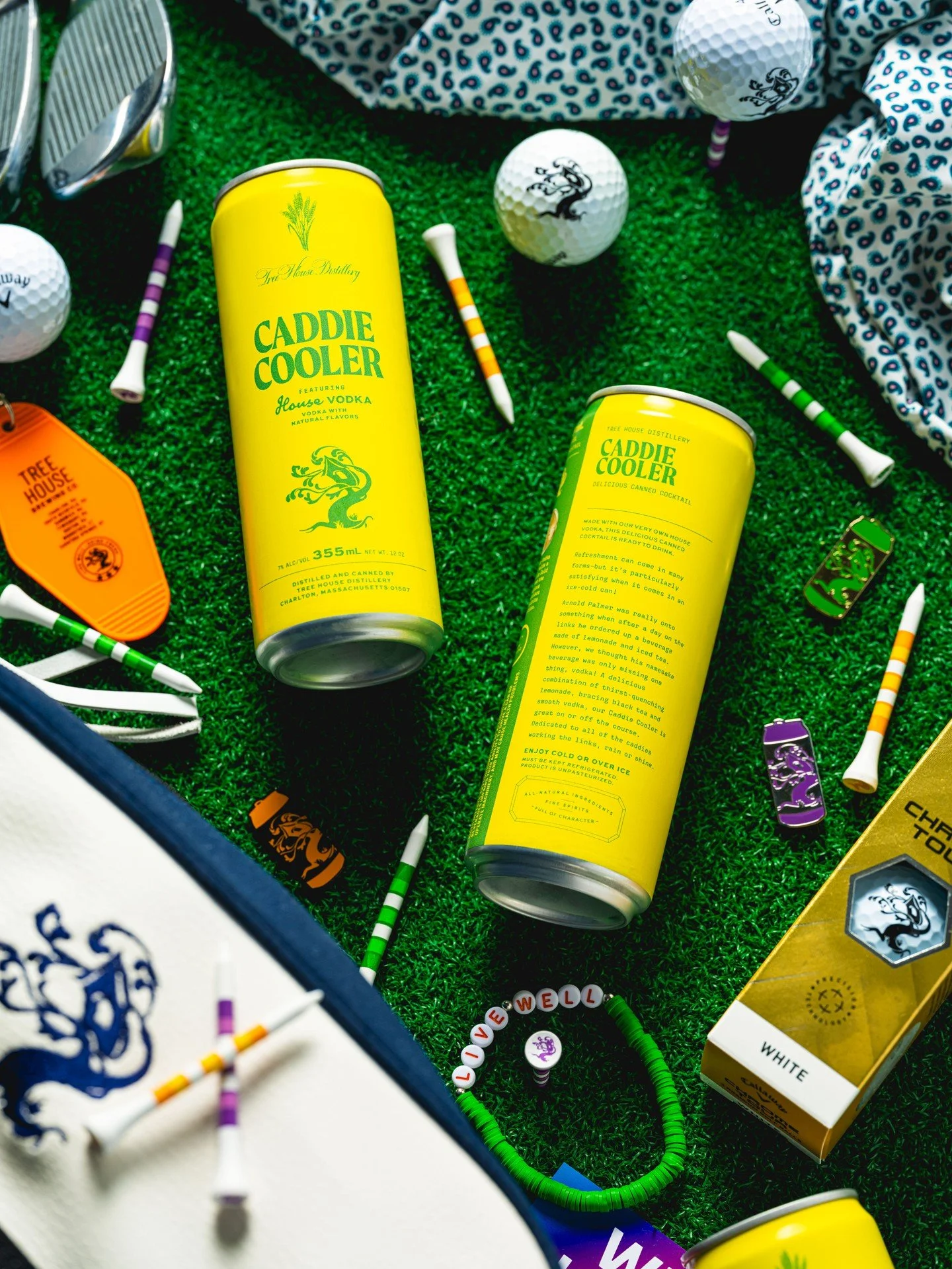 The fairways are getting their fill of refreshment with the spring rains, and the Caddie Cooler has us covered in the meantime.

The tang of iced tea meets the zing of lemon with just the right amount of sweetness. 

The base of this drink is Tree Ho